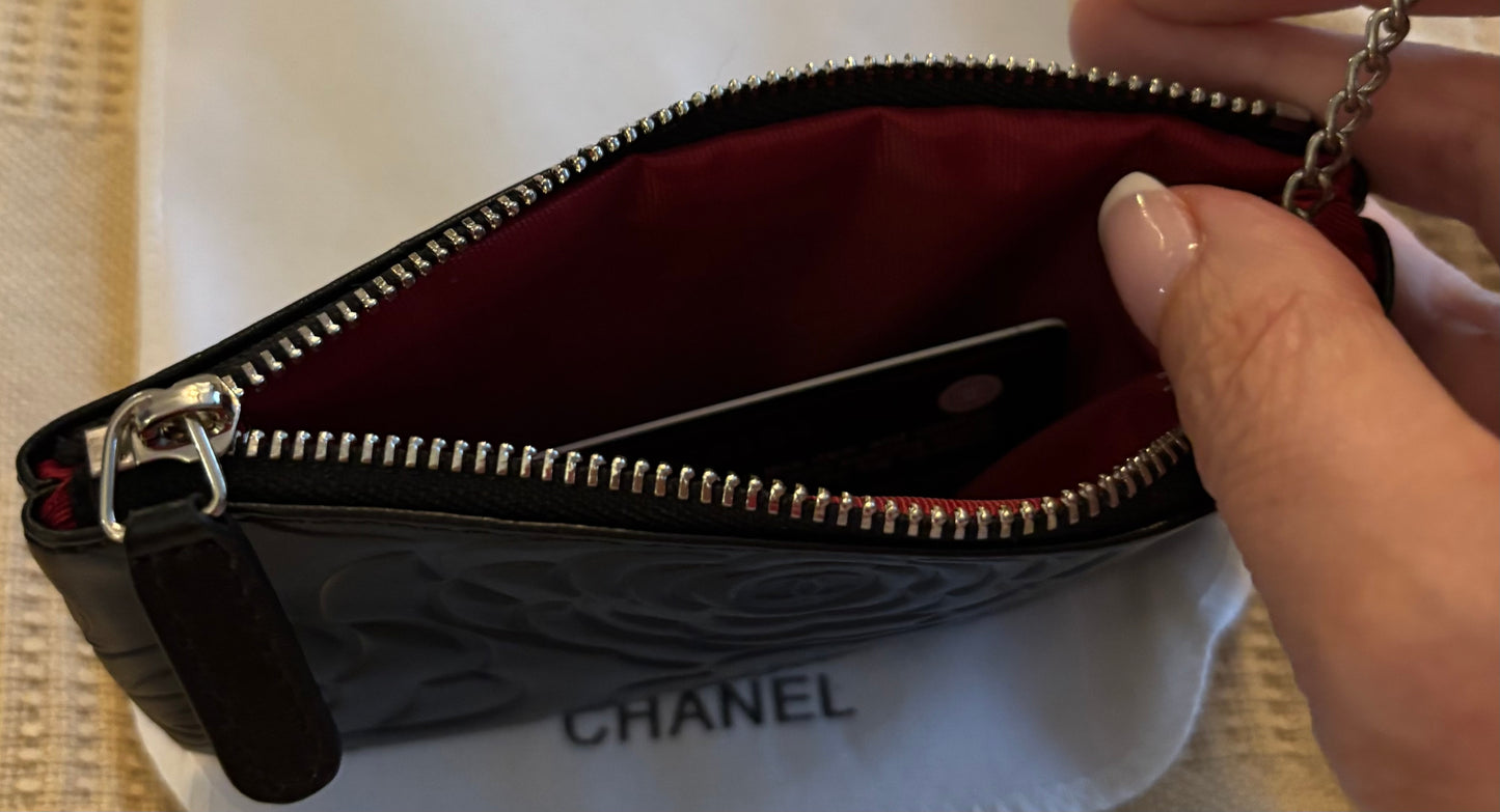 Chanel Black Large Key pouch Silver Hardware 2412