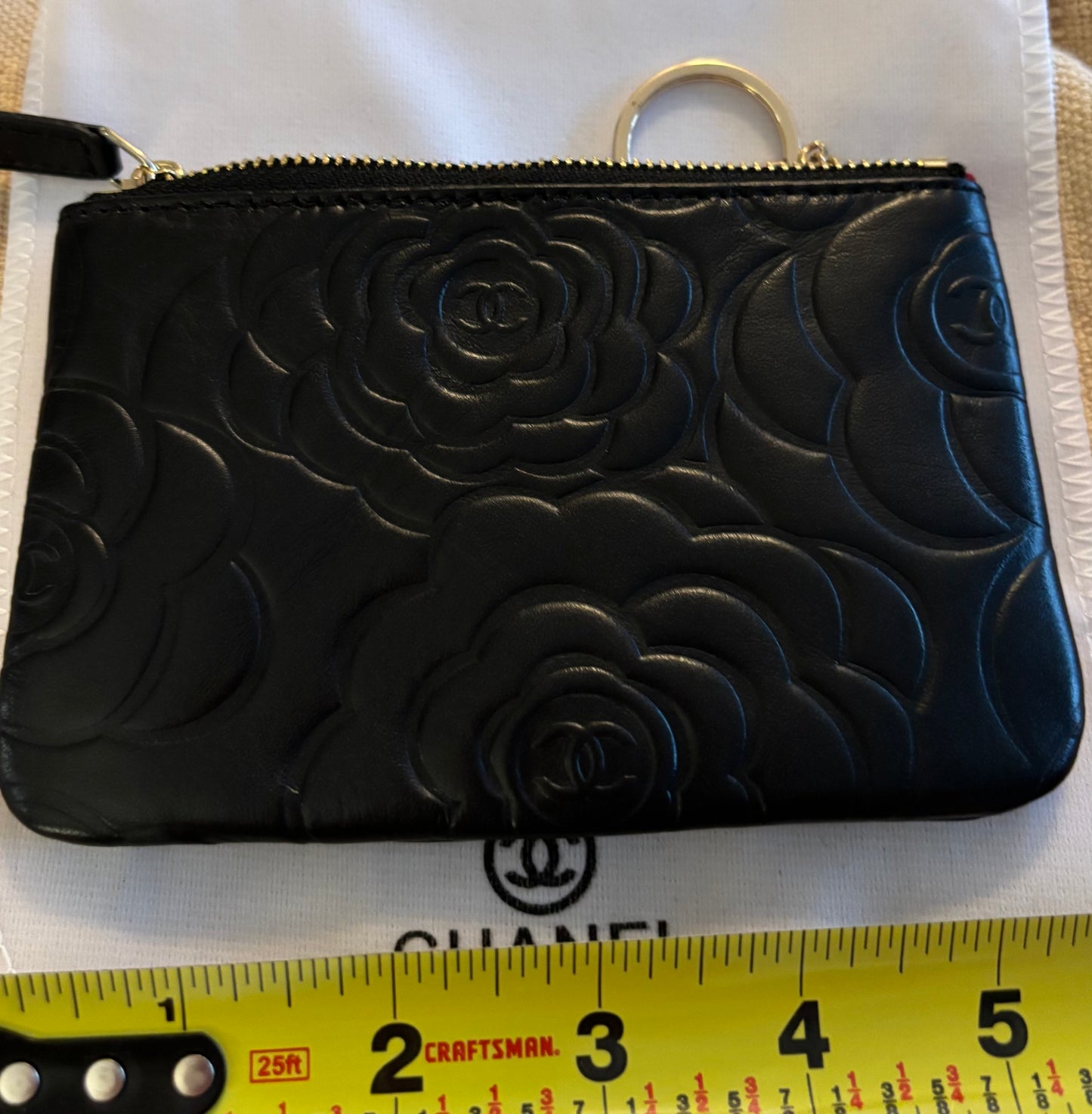 Chanel Black Large Key pouch Gold Hardware 2413