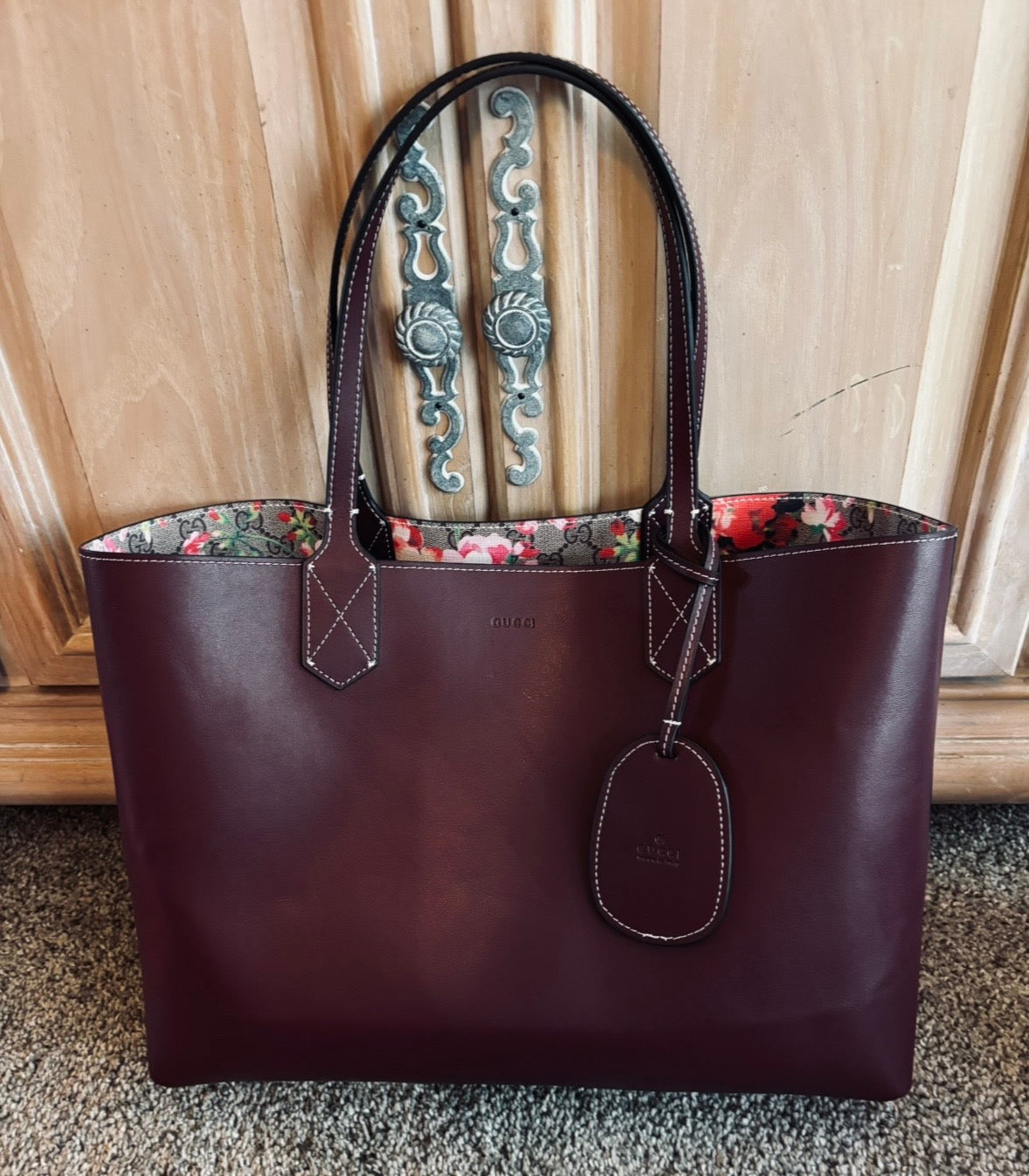 Gucci Floral Tote Reversible 2426