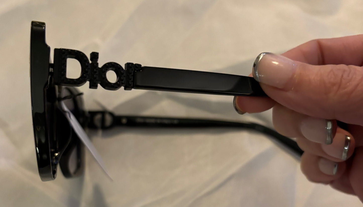 C Dior Sunglasses Black Side Logo 2456
