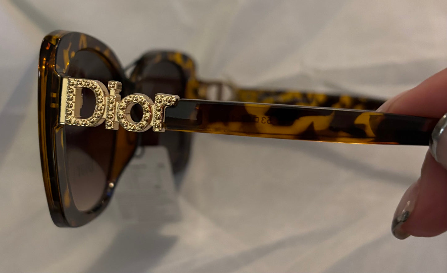C Dior Tortoise Shell Sunglasses Gold Logo 2460
