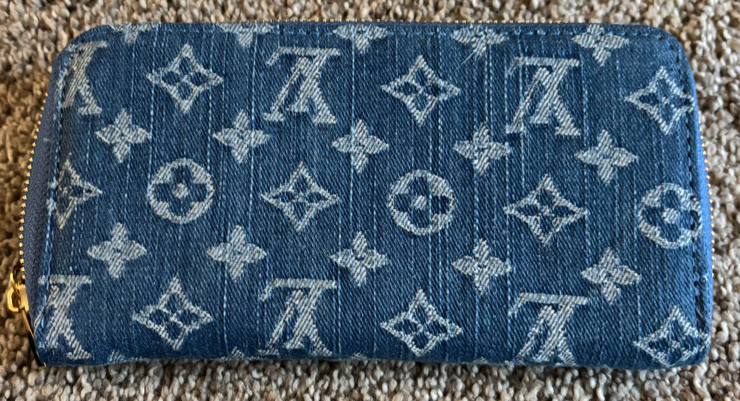 LV Large Denim Wallet 2469