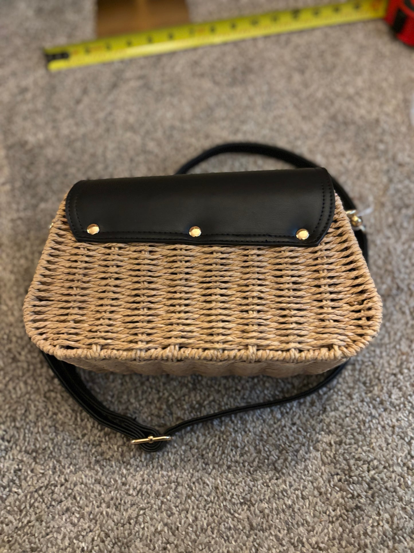 Prada Wicker Crossbody snap Closure 2471