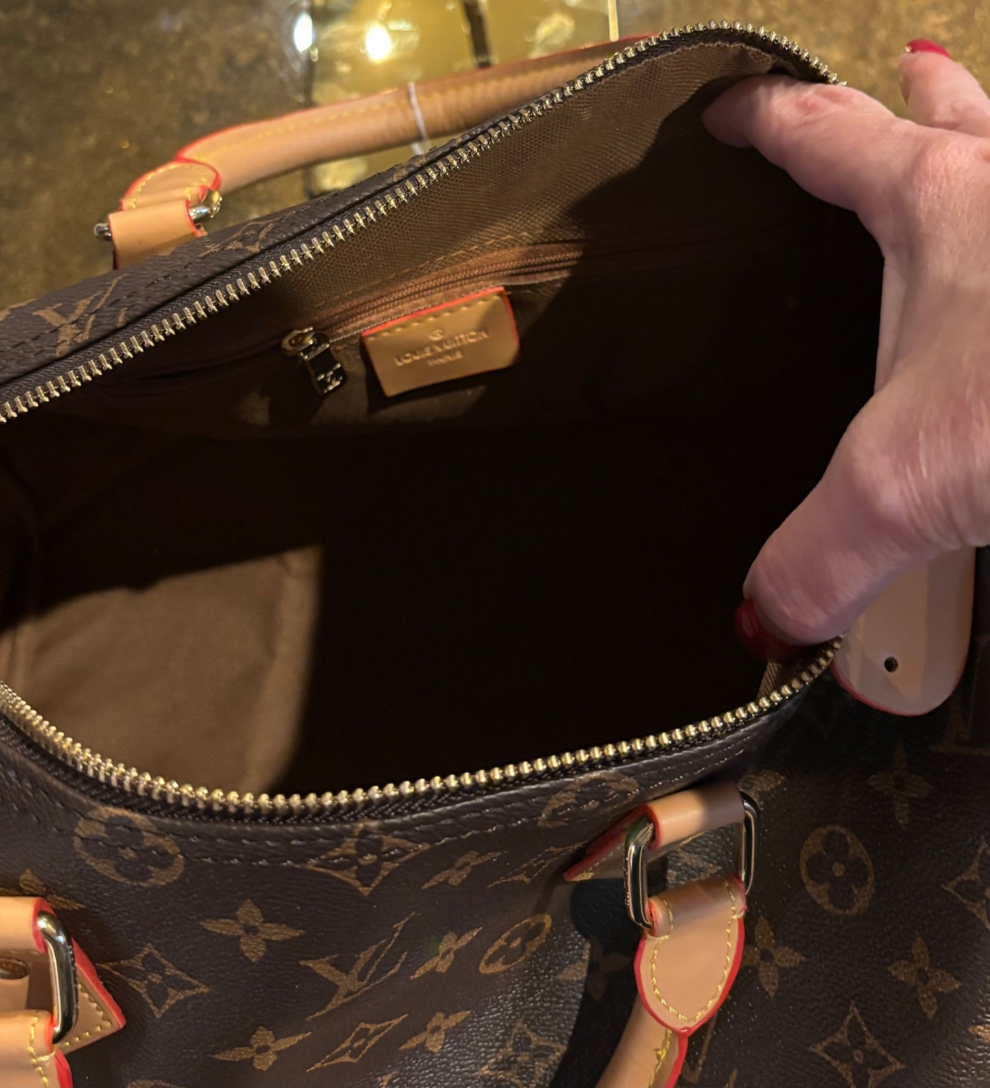 LV Mono Speedy Brown