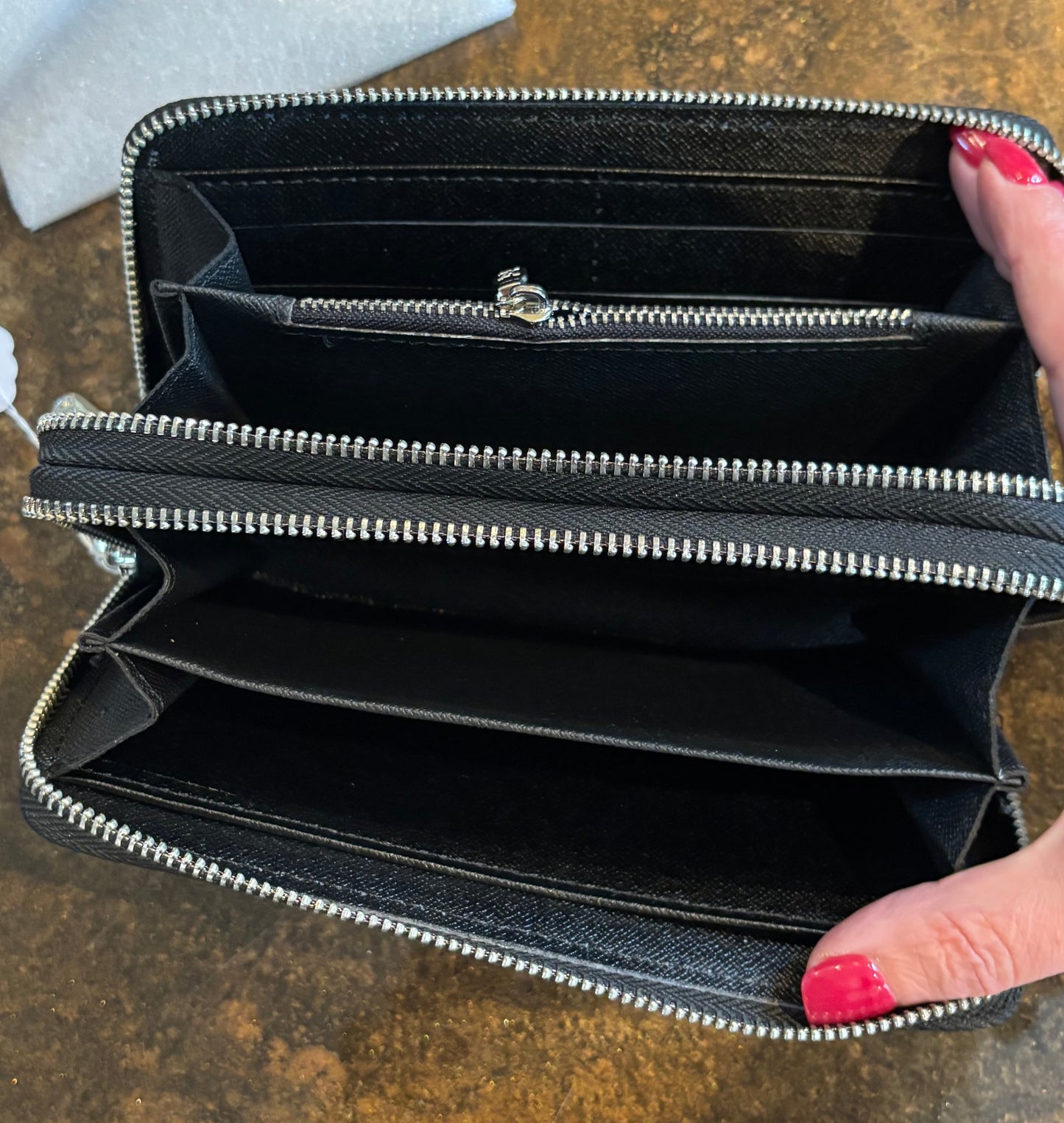 LV Large Black Damier Wallet