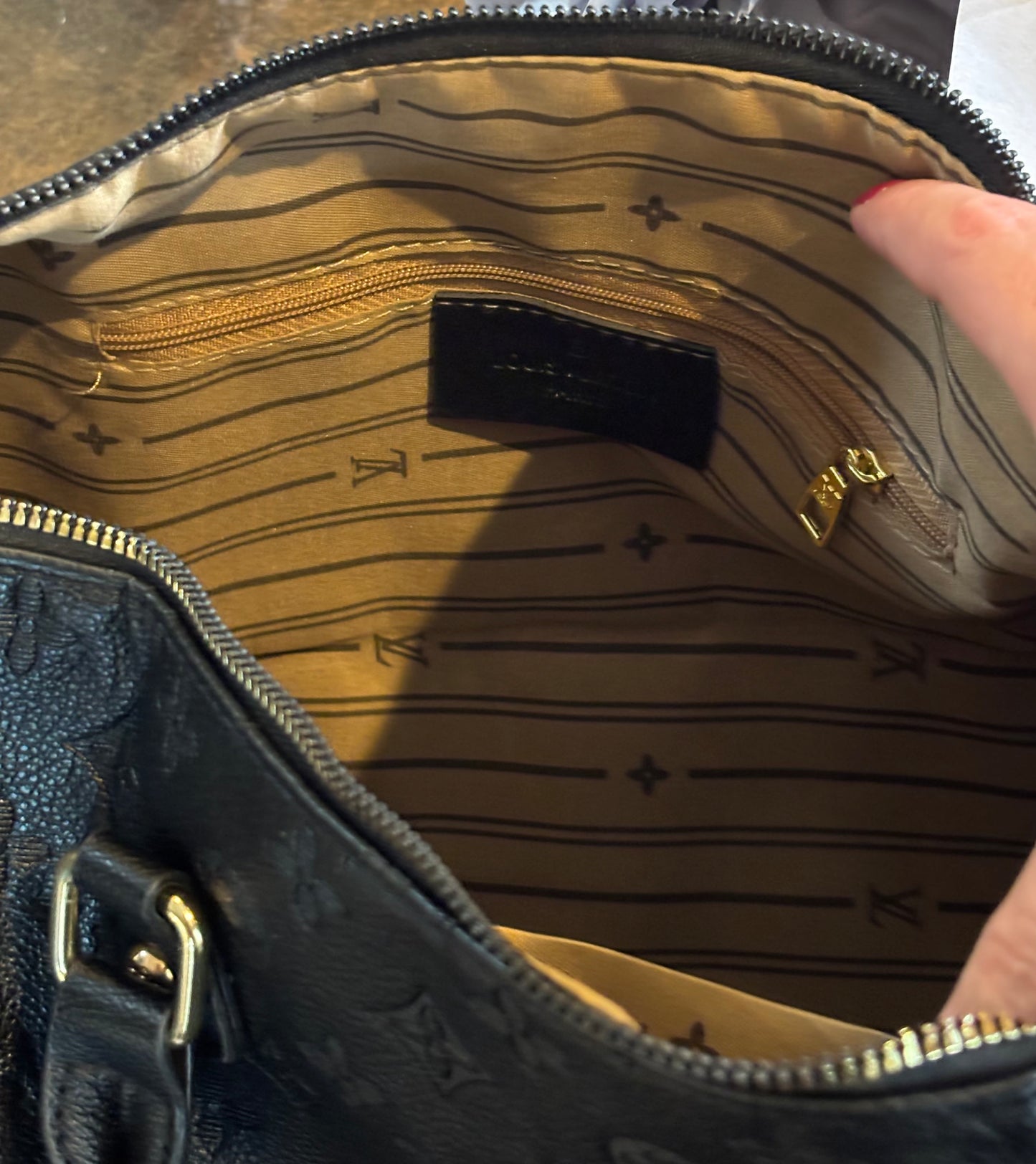 LV Large Black Speedy Crossbody