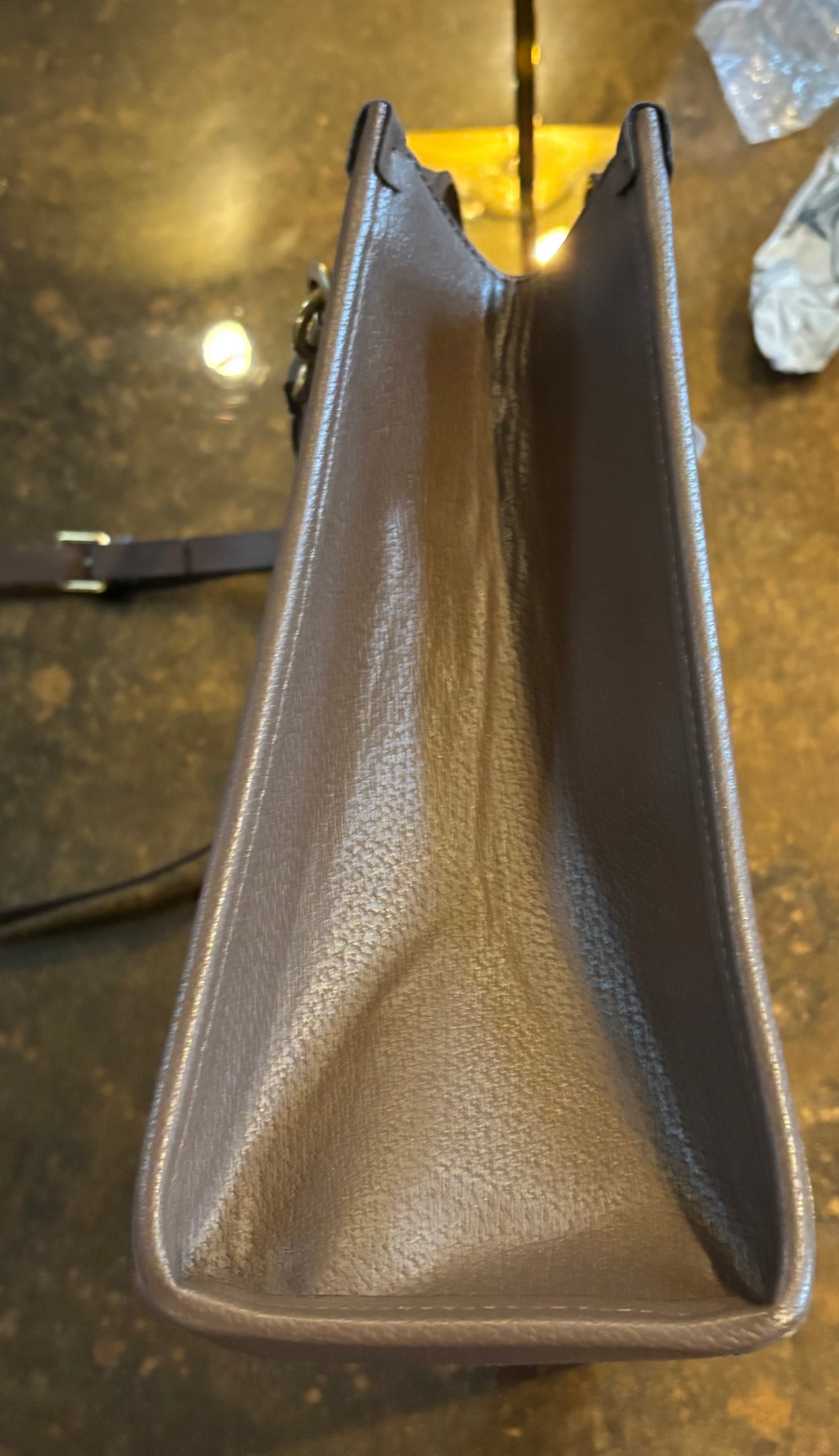 Gucci Brown Mono Handle/Crossbody