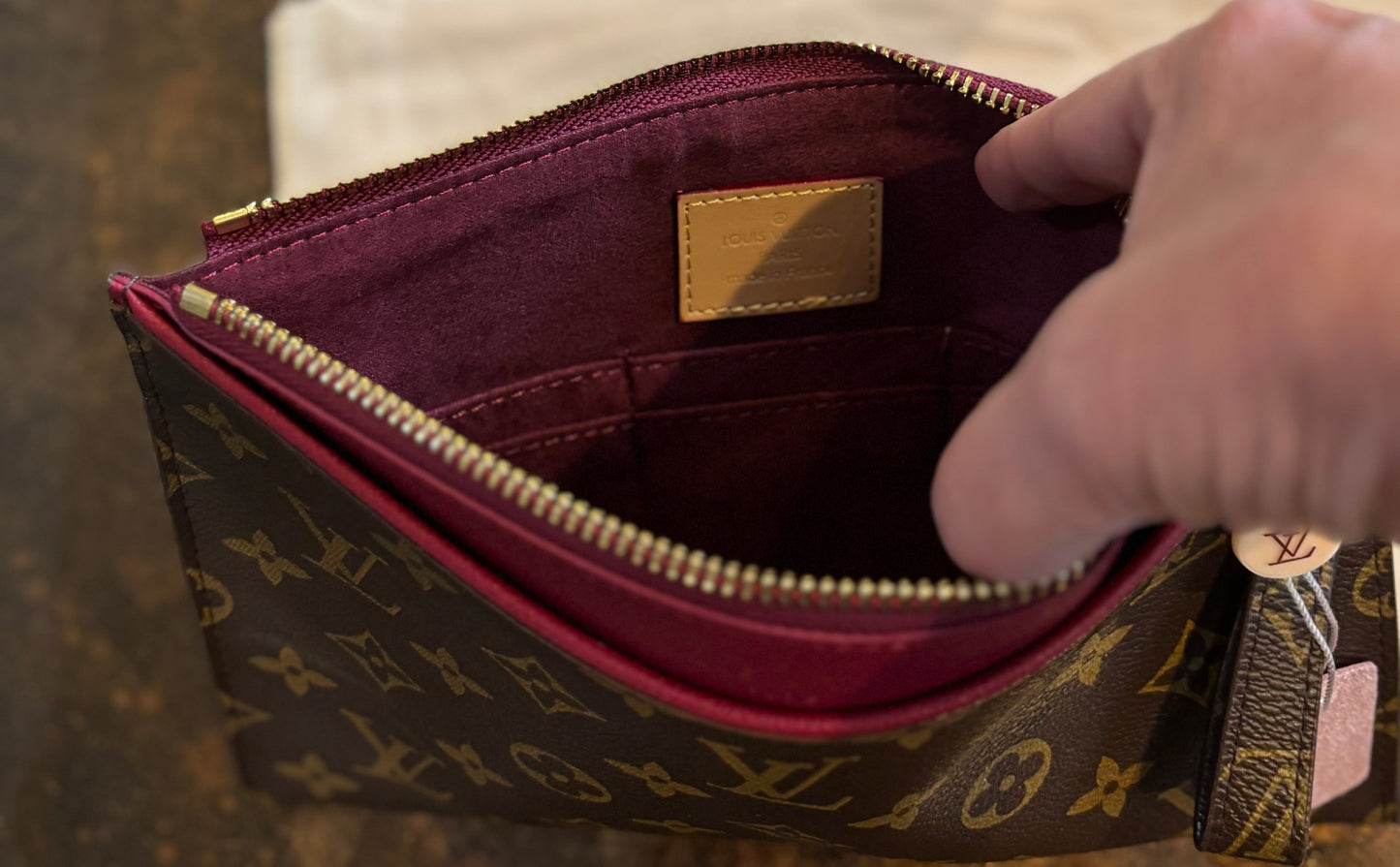 LV Zippered Clutch