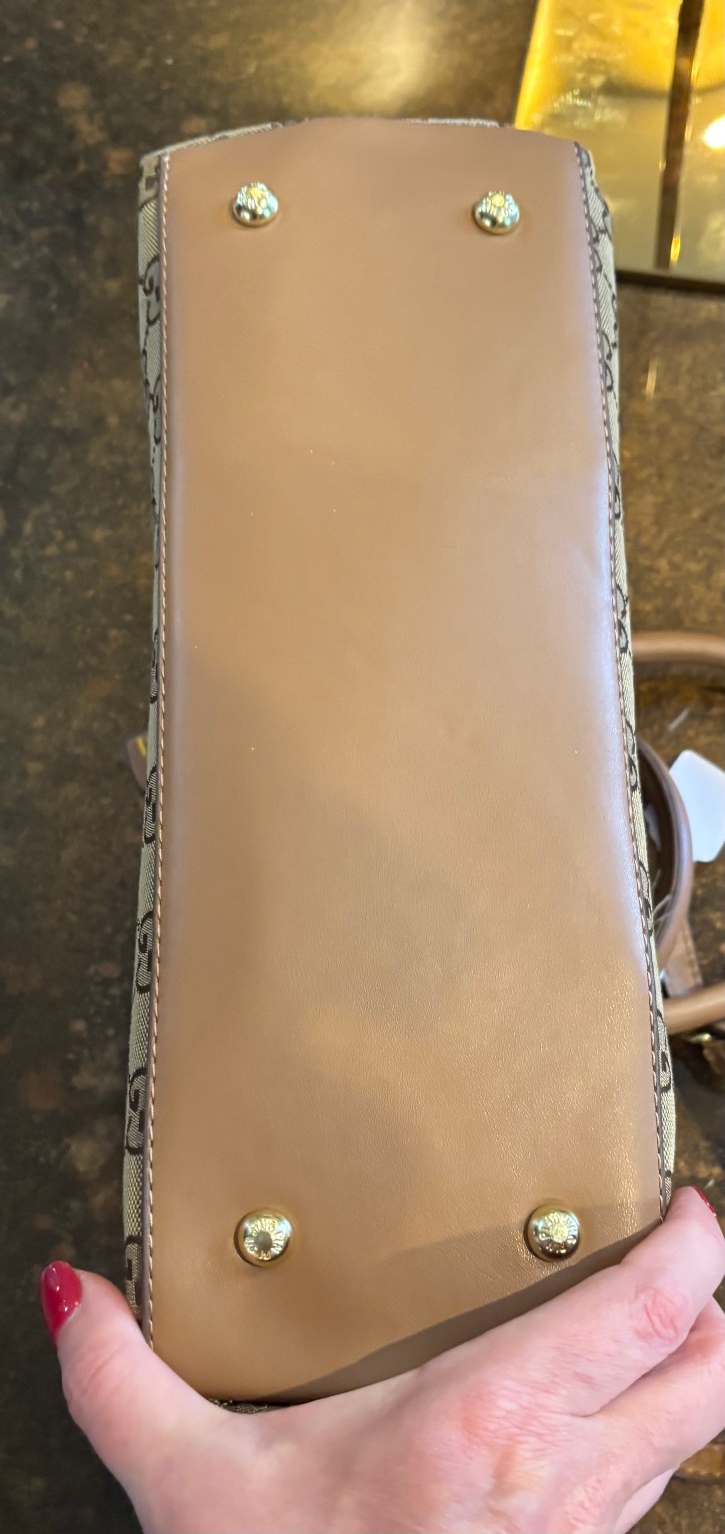 Gucci Med Mono Double Handle/Crossbody