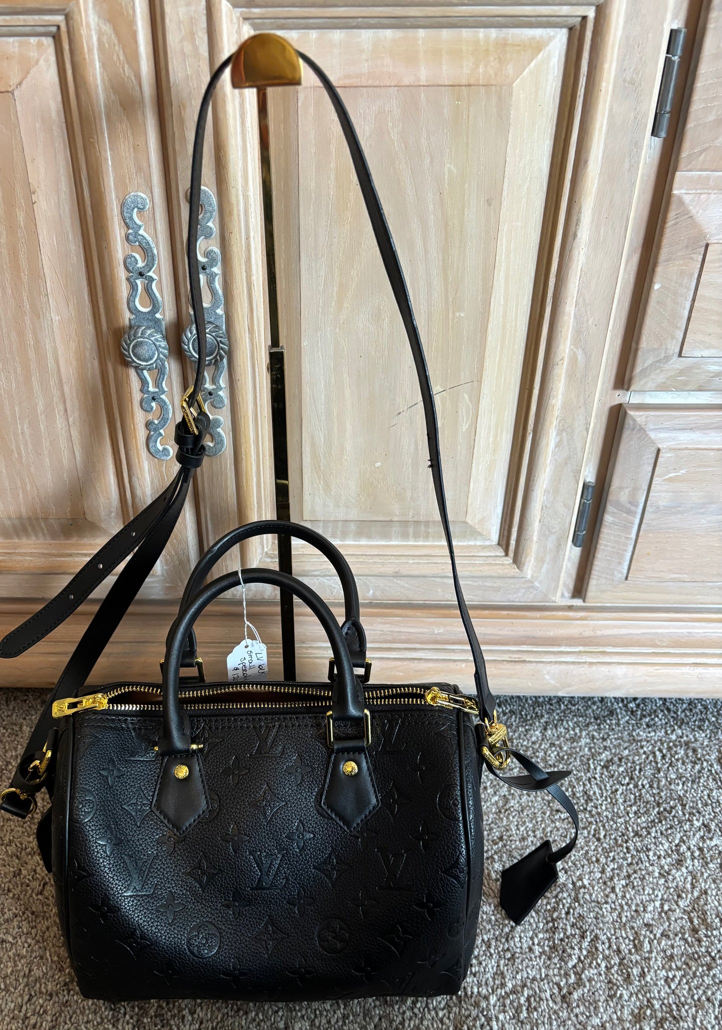 LV Small Black Speedy Double Handle/Crossbody 2589