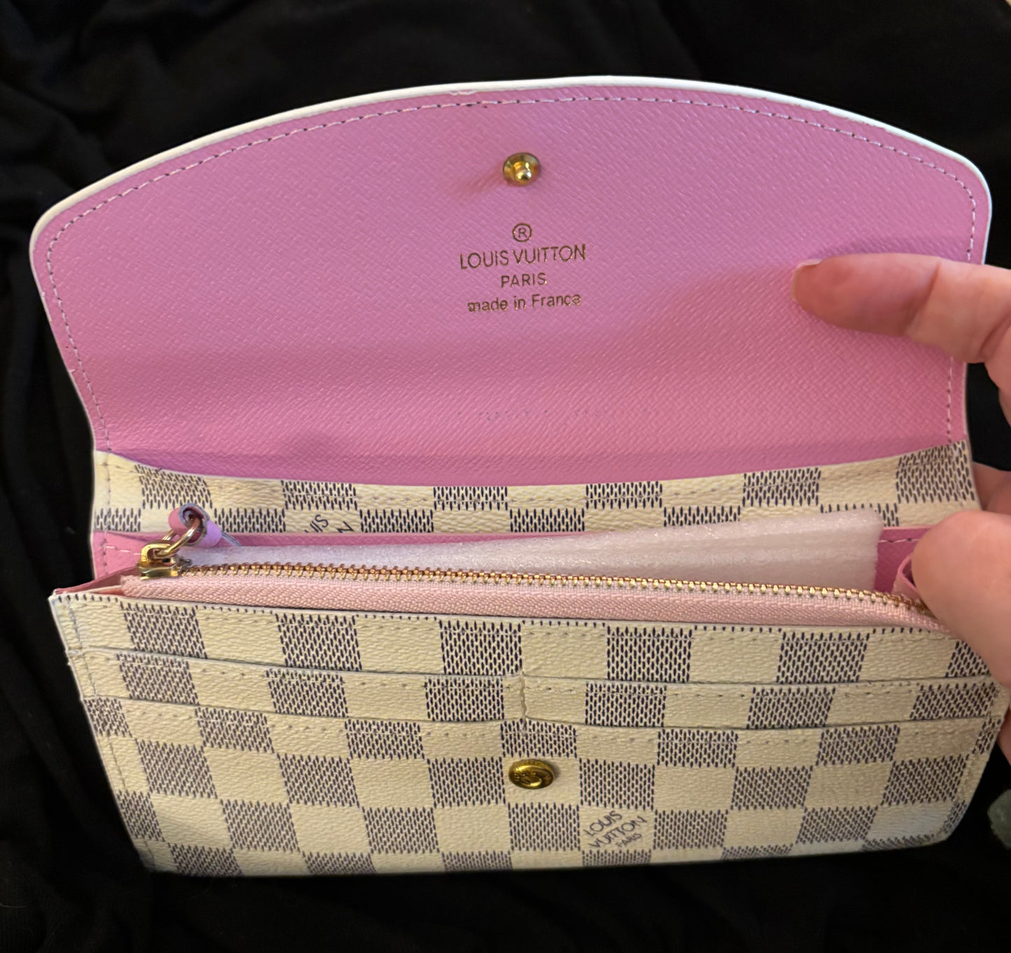 LV White Damier Wallet Large 2607