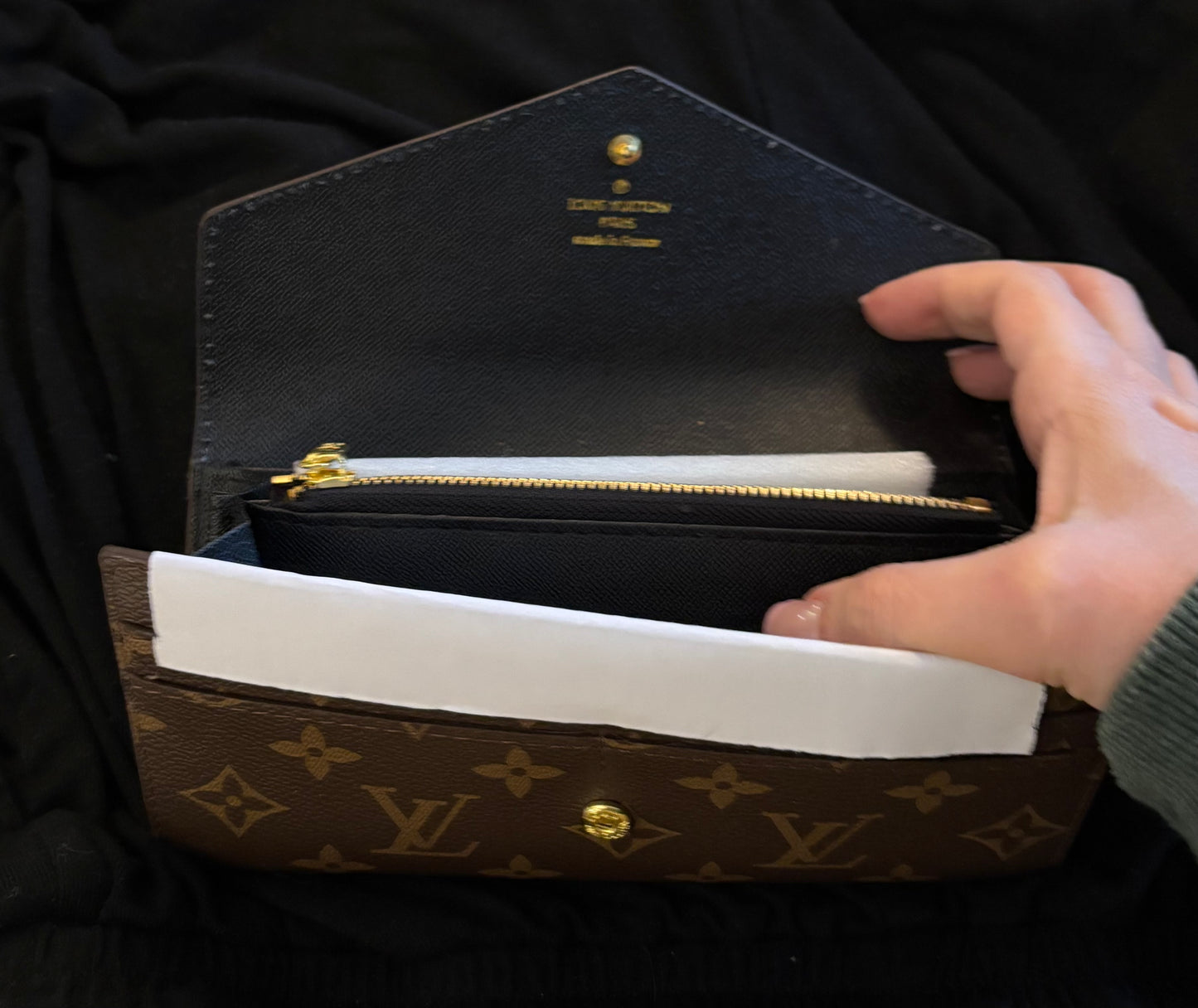LV Mono/Black Large Wallet 2608