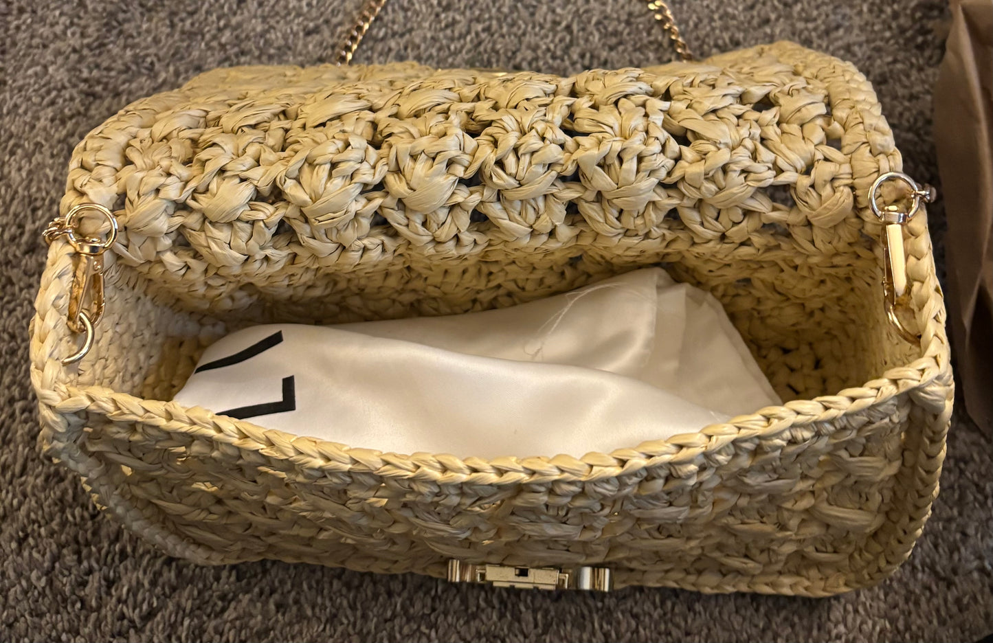 Celine Rattan Clutch/Shoulder Bag 2625