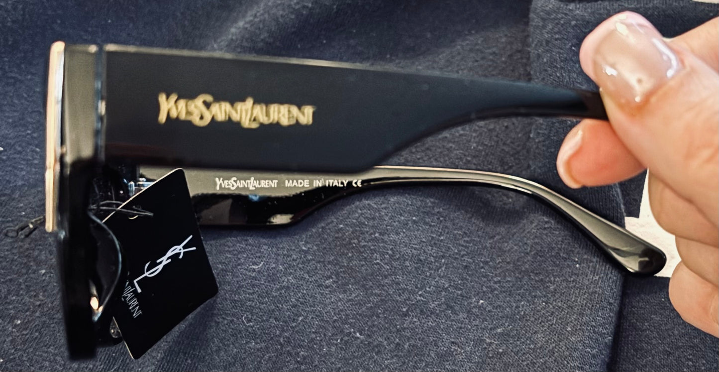 YSL Black Sunglasses Gold Trim 2631