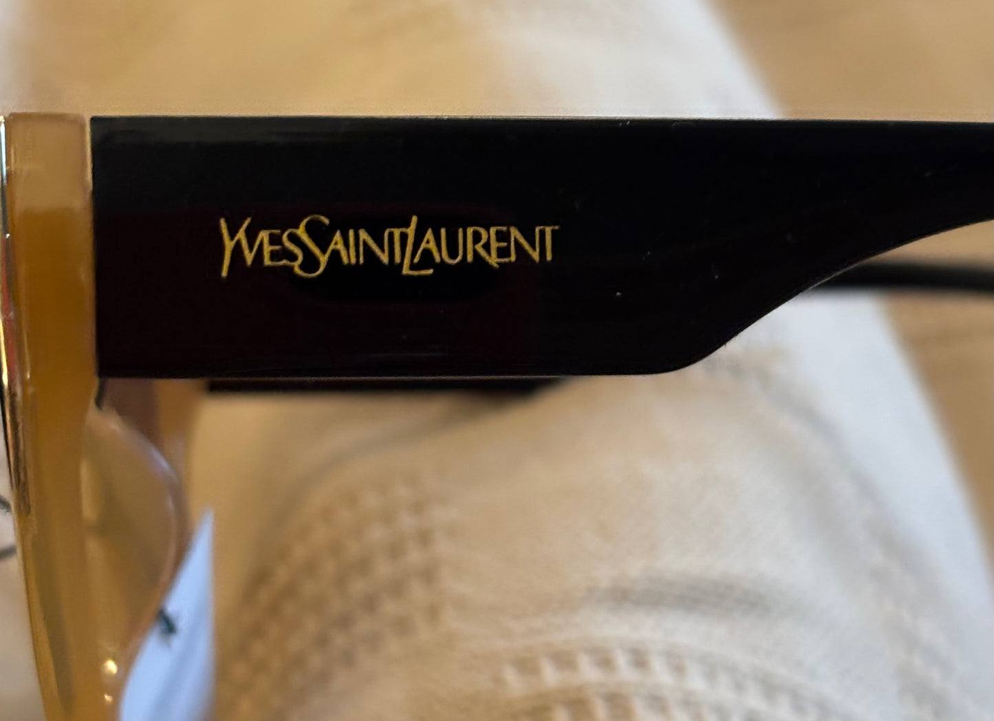 YSL Golden Tan Frame Black Sides 2645