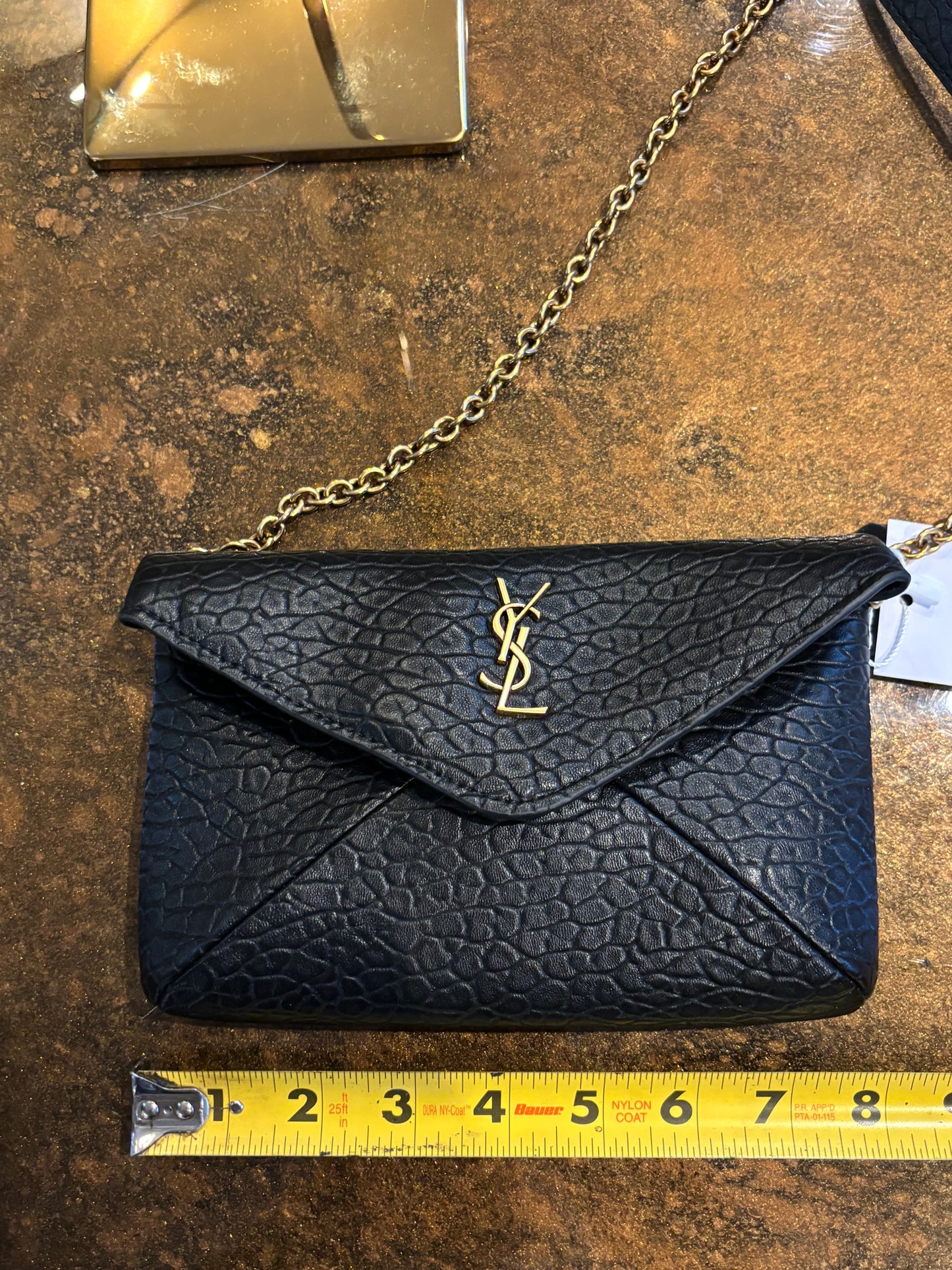 YSL Black Flap Leather Crossbody