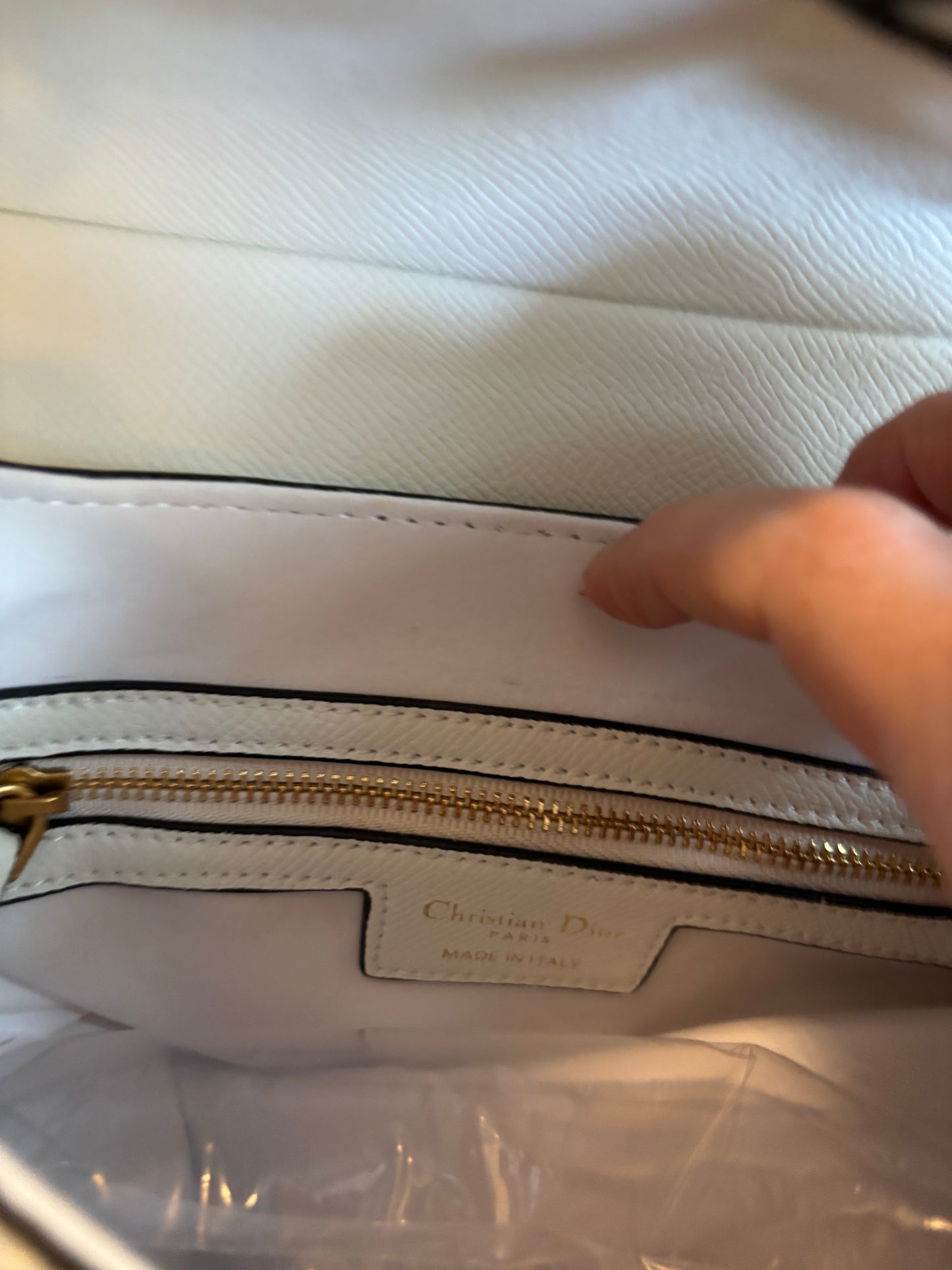 Christian Dior White Saddle Bag Shoulder/Crossbody 2663