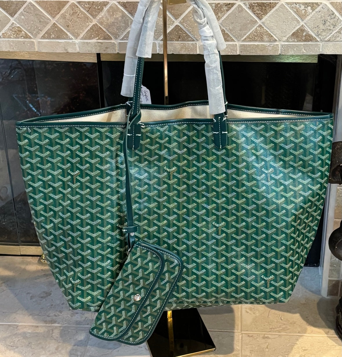 Goyard Green Tote Shoulder Bag