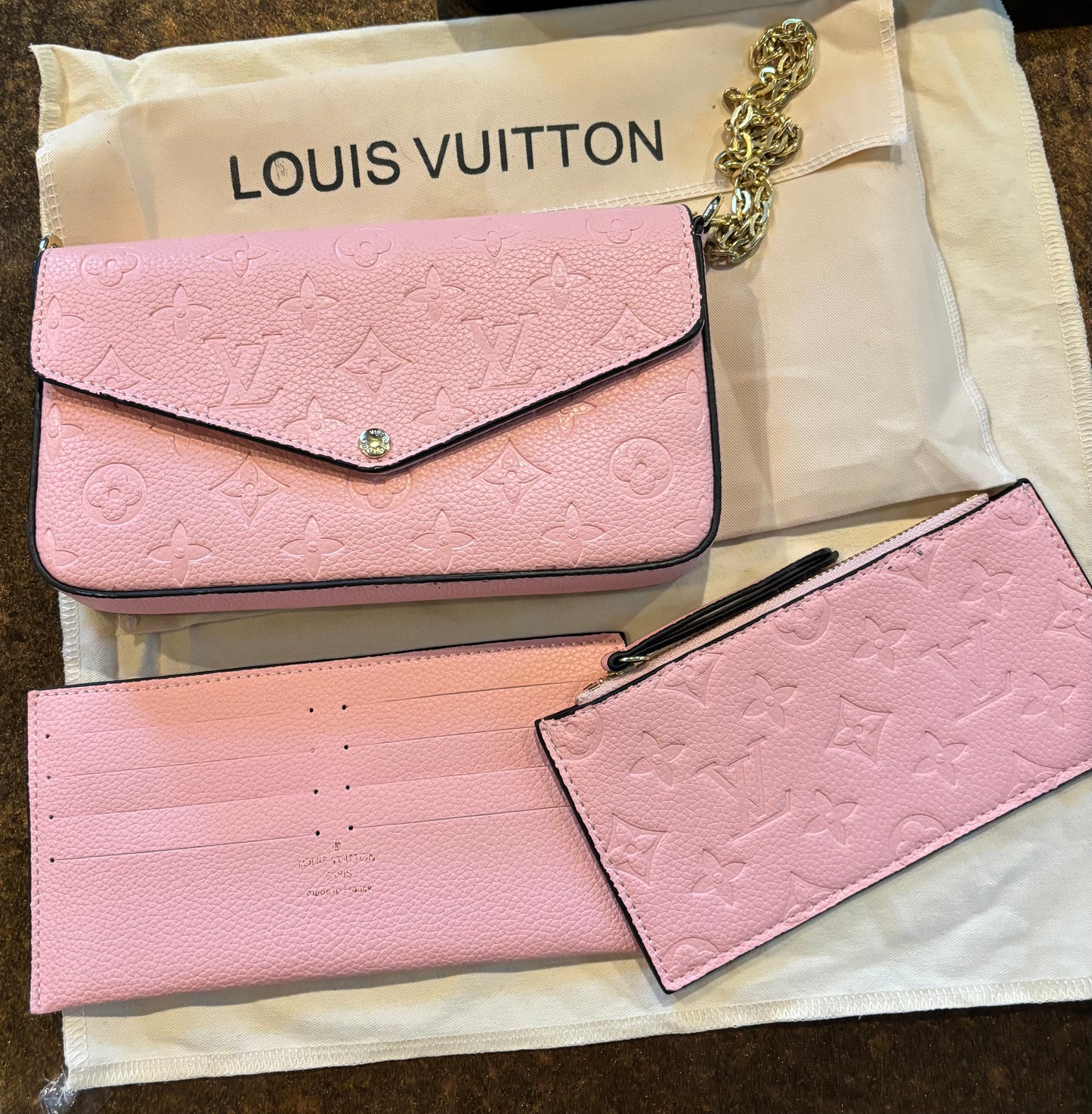 LV Pale Pink 3Pc Set Crossbody
