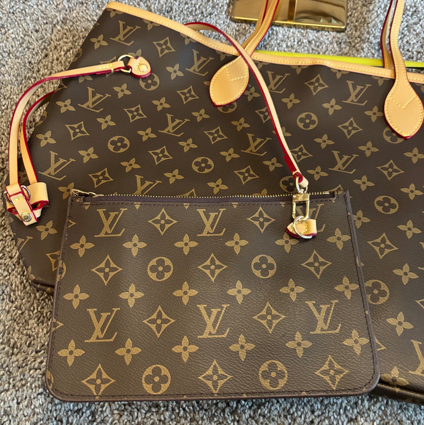 LV Brown Mono Nererfull Shoulder Bag 2677