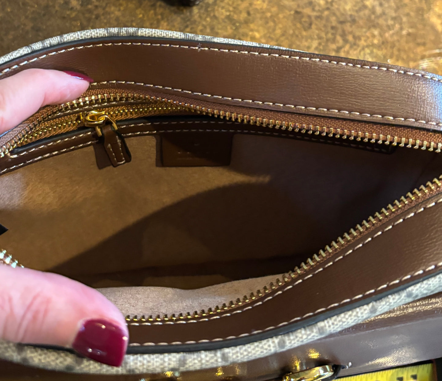 Gucci Brown Mono Crossbody