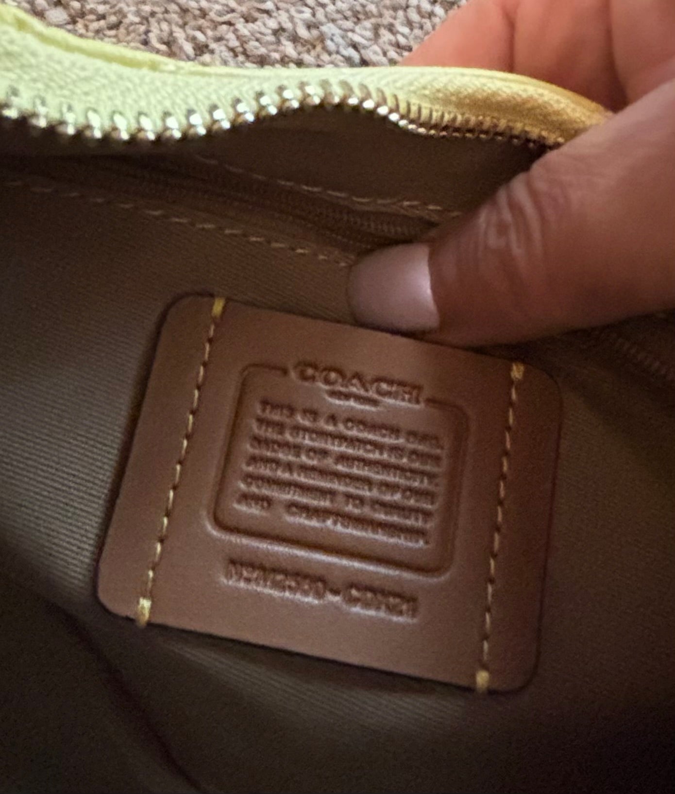 Coach Pale Yellow Shoulder/Crossbody 2688