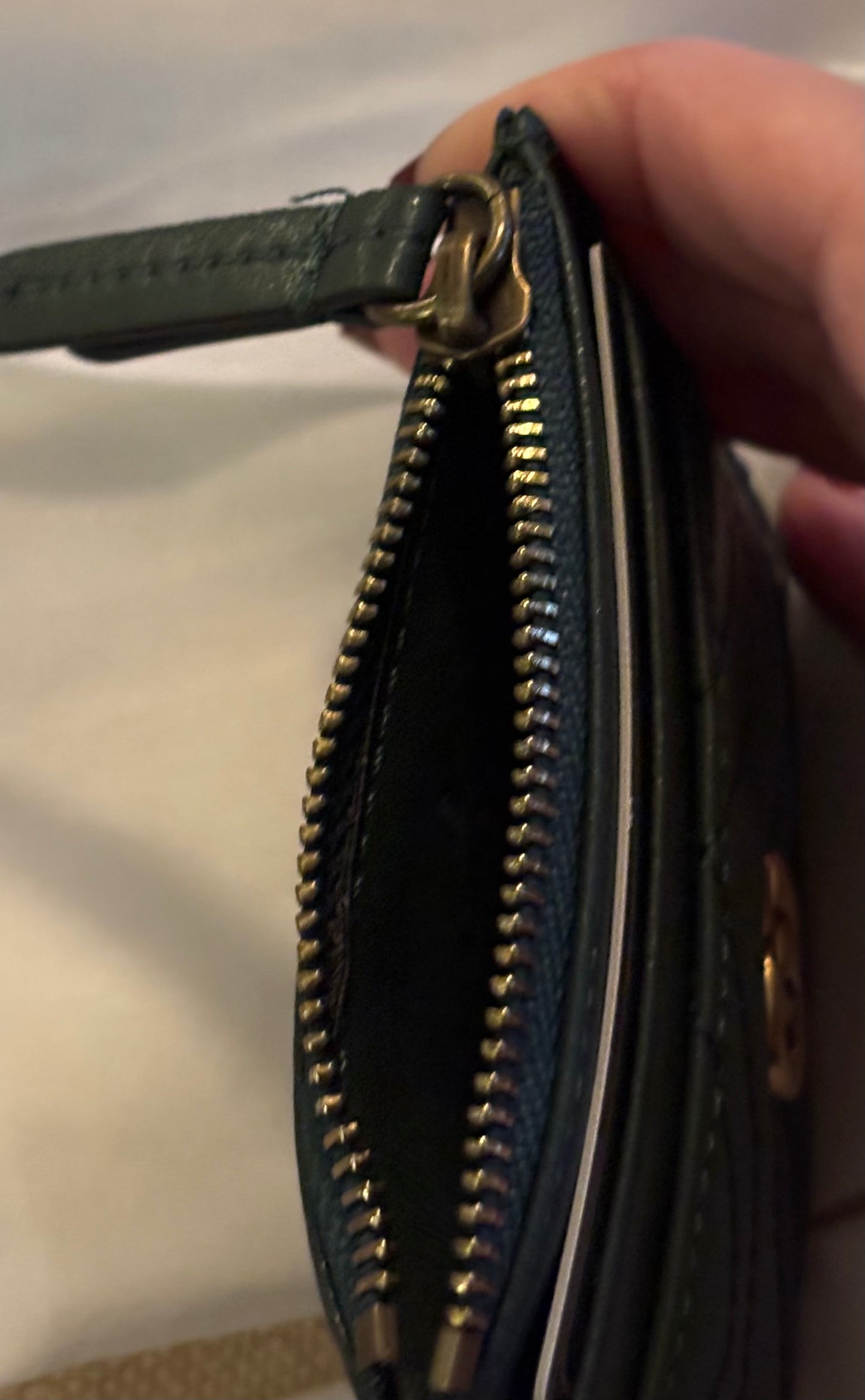 Gucci Deep Green Zippered Key Pouch