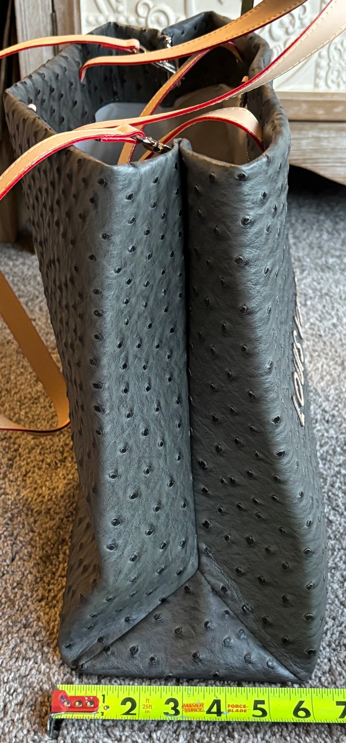 LV Ostrich Large Tote