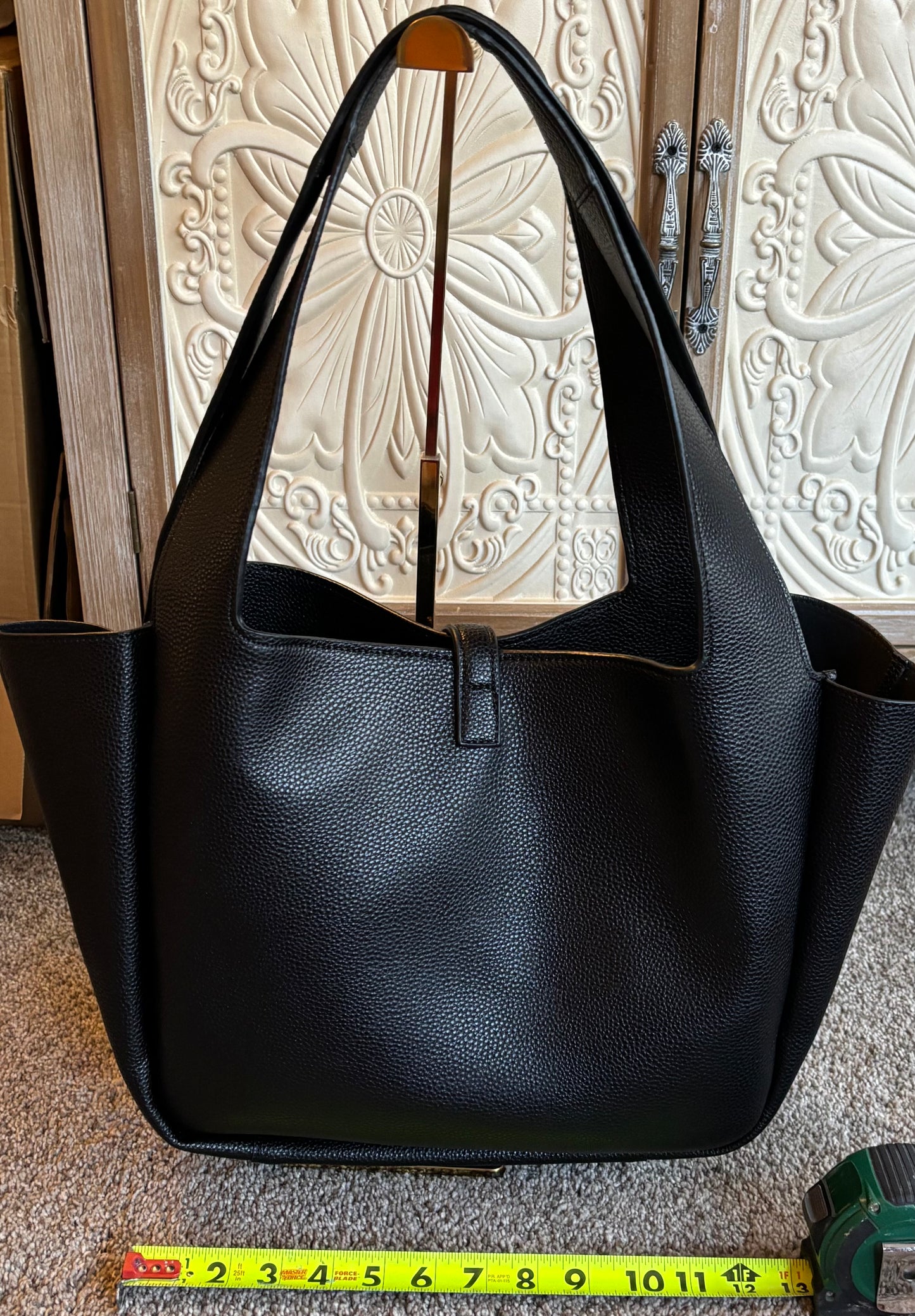 YSL Black Leather Large Shoulder bag