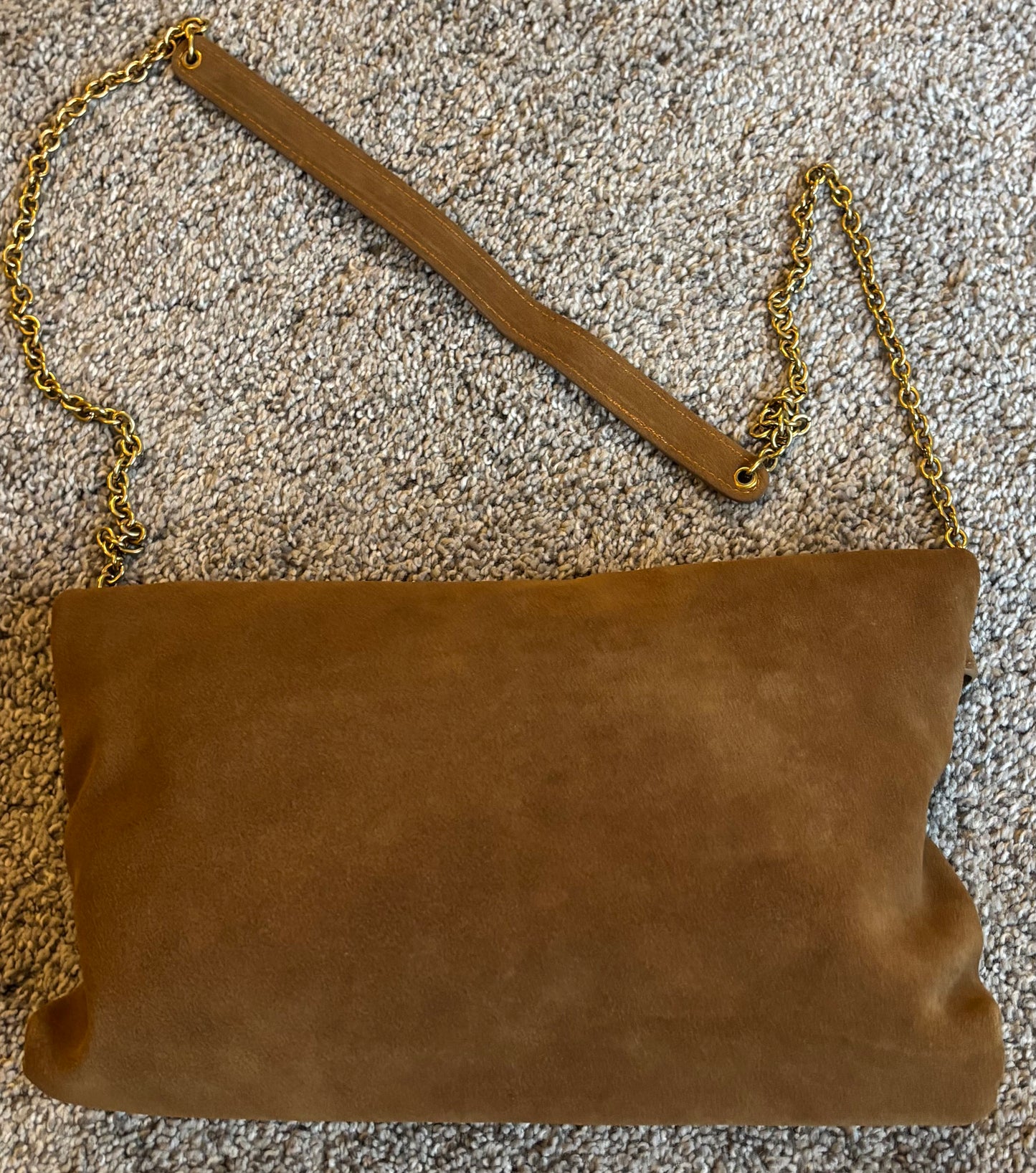 YSL Brown Suede Shoulder Bag/Clutch