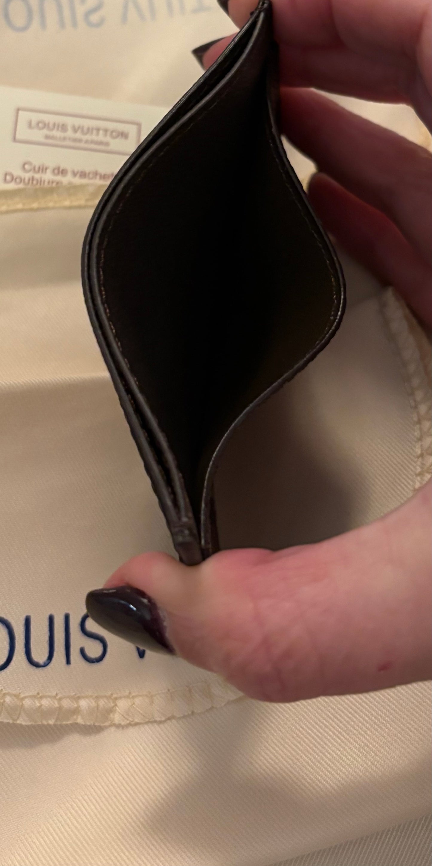 LV Brown Damier Cardholder