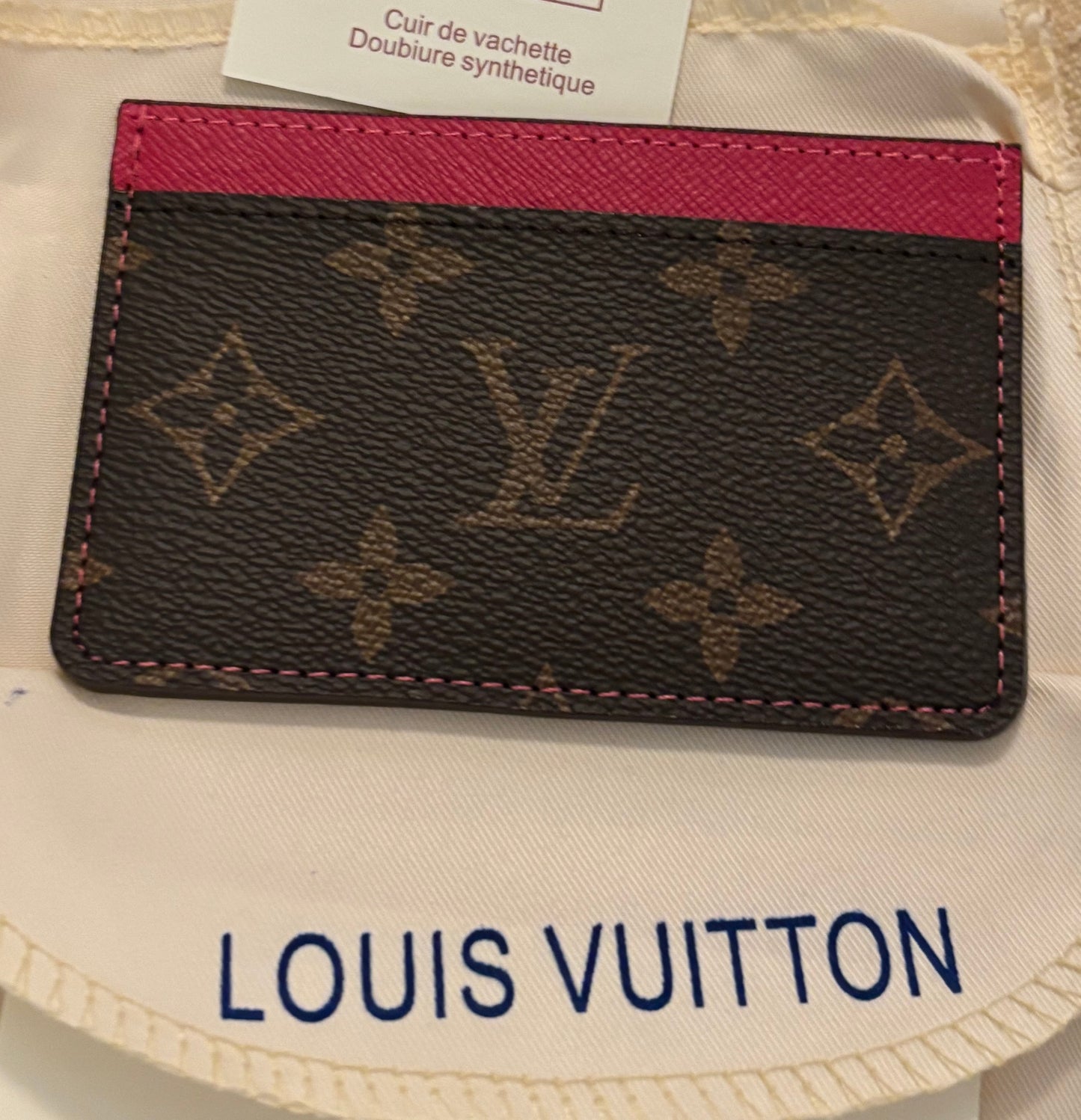 LV Mono/bright pink Cardholder