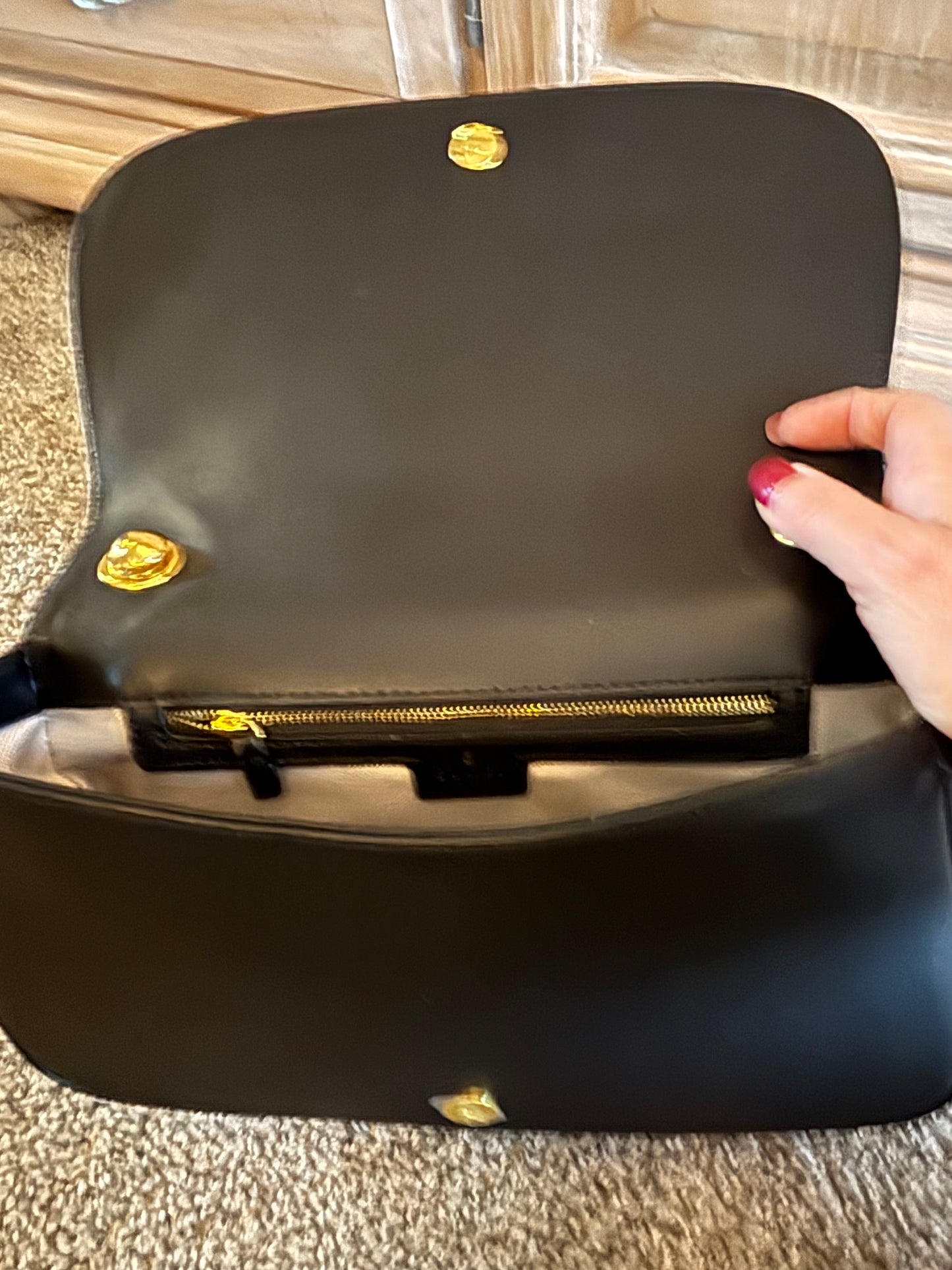 Gucci Black Leather Handle Crossbody bag 2382