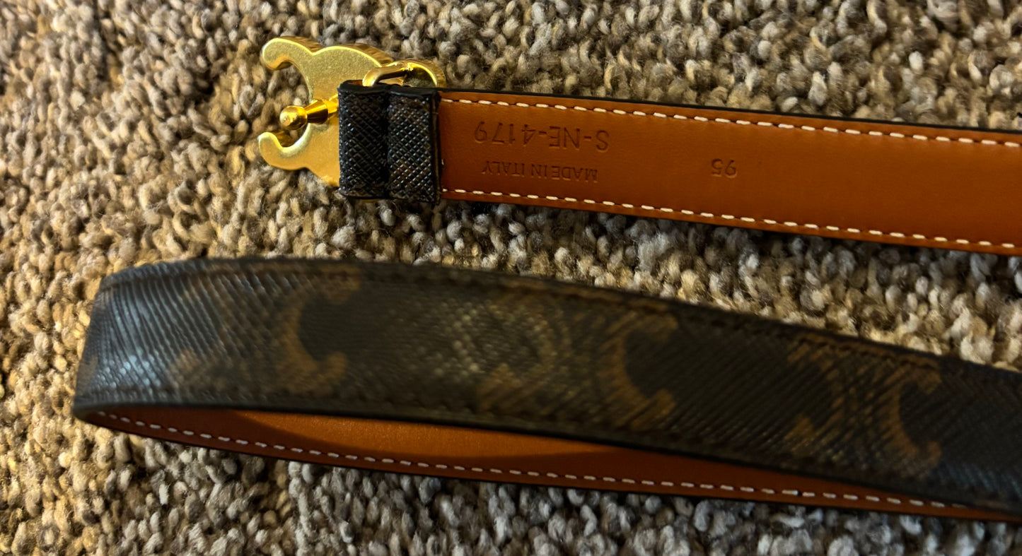 Celine Thin Belt Gold Hardware size 29-31" 2387
