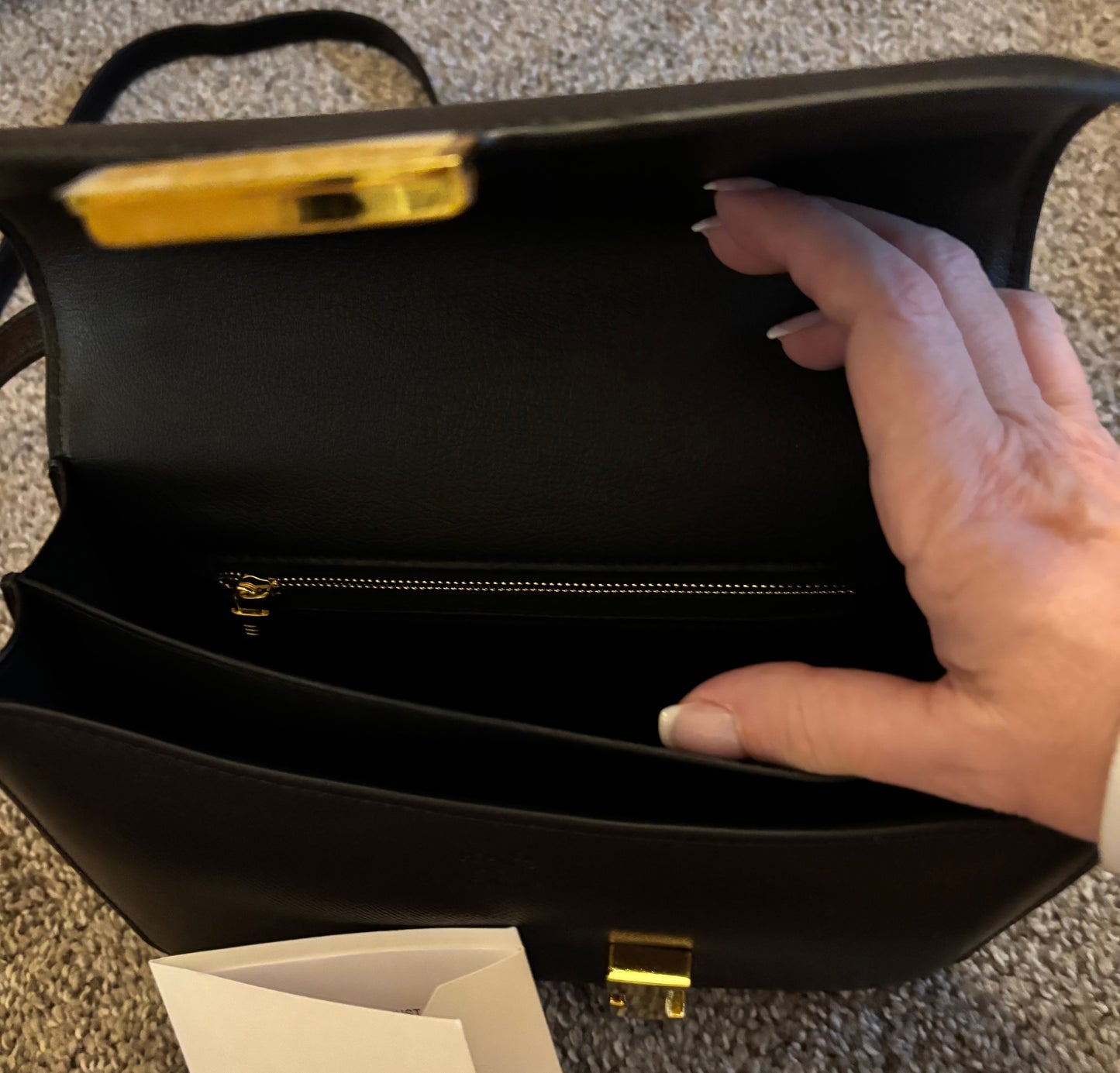 Hermes H Black Crossbody Gold Hardware 2405