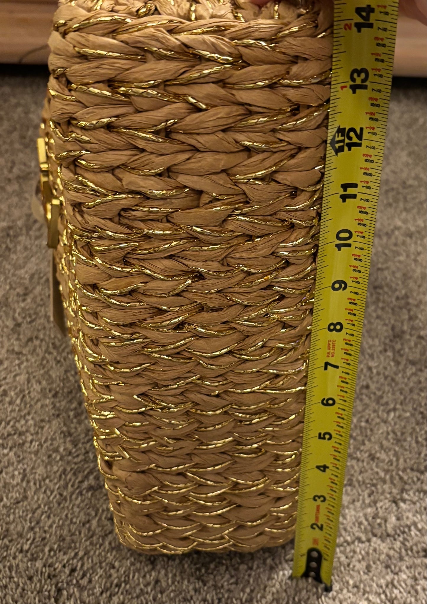 YSL Raffia Tote Gold Hardware 2406