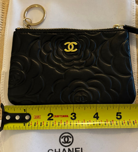 Chanel Black Large Key pouch Gold Hardware 2413