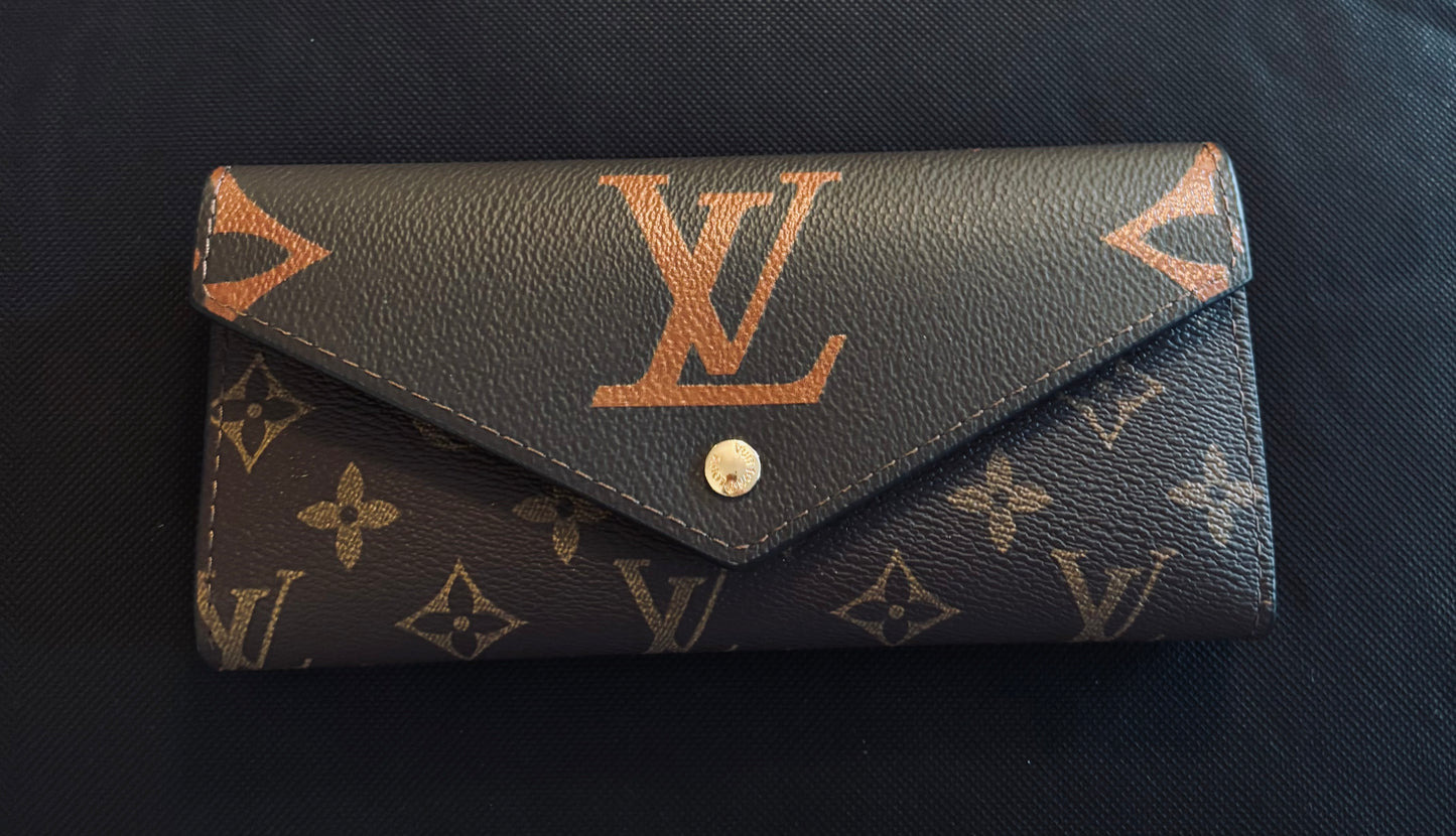 LV Large Brown Mono Wallet 2416