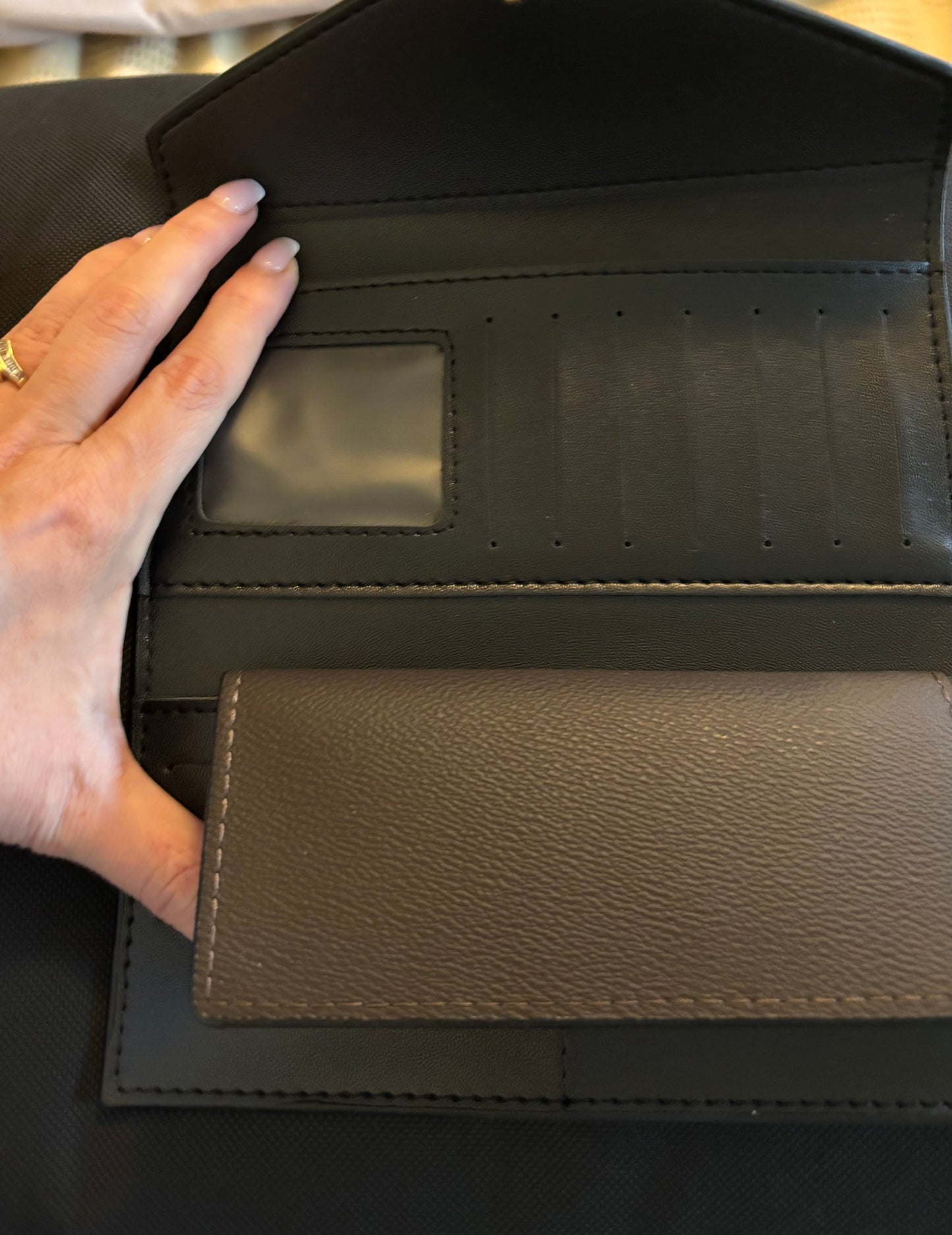 LV Large Brown Mono Wallet 2416