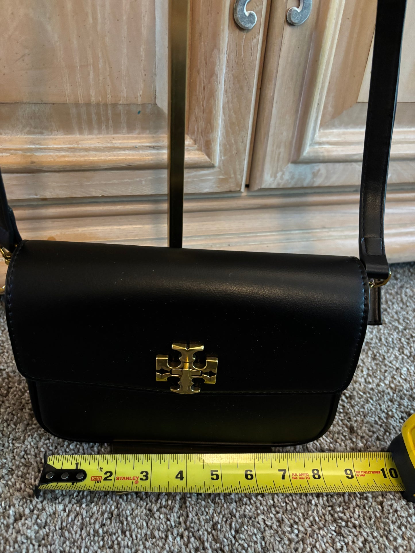 Tory Burch Black Bag/Gold Trim 2509 Shoulder