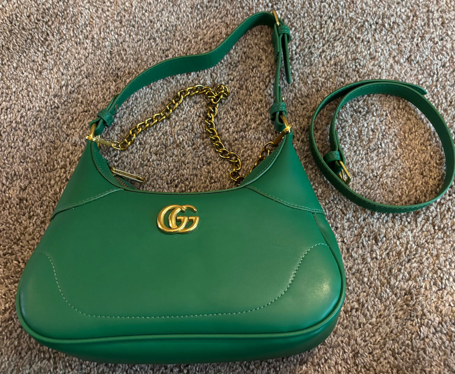 Gucci Green Leather Shoulder/Crossbody 2419