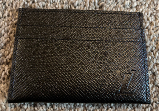 LV Black Leather Cardholder 2423