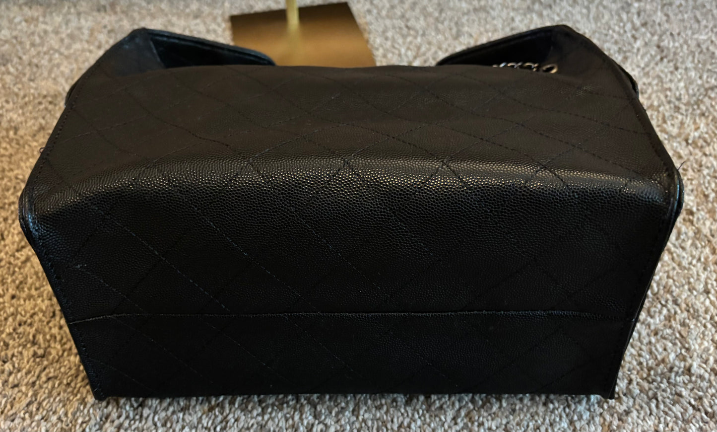 Chanel Black Leather Shoulder Bag Silver Hardware 2428
