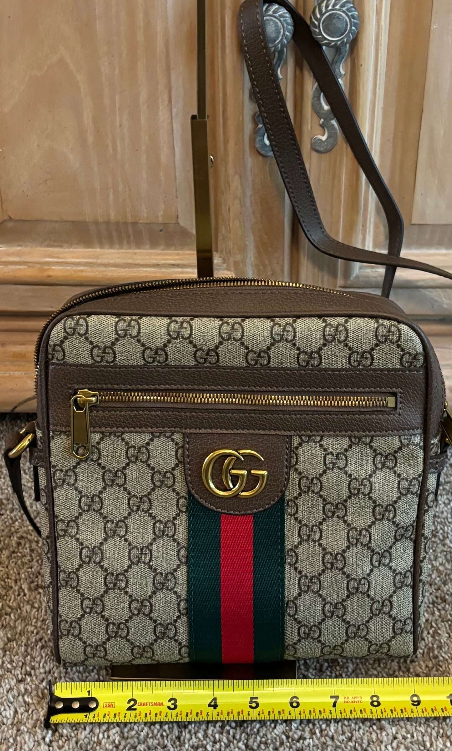 Gucci Mono Stripe Camera Bag Crossbody 2430