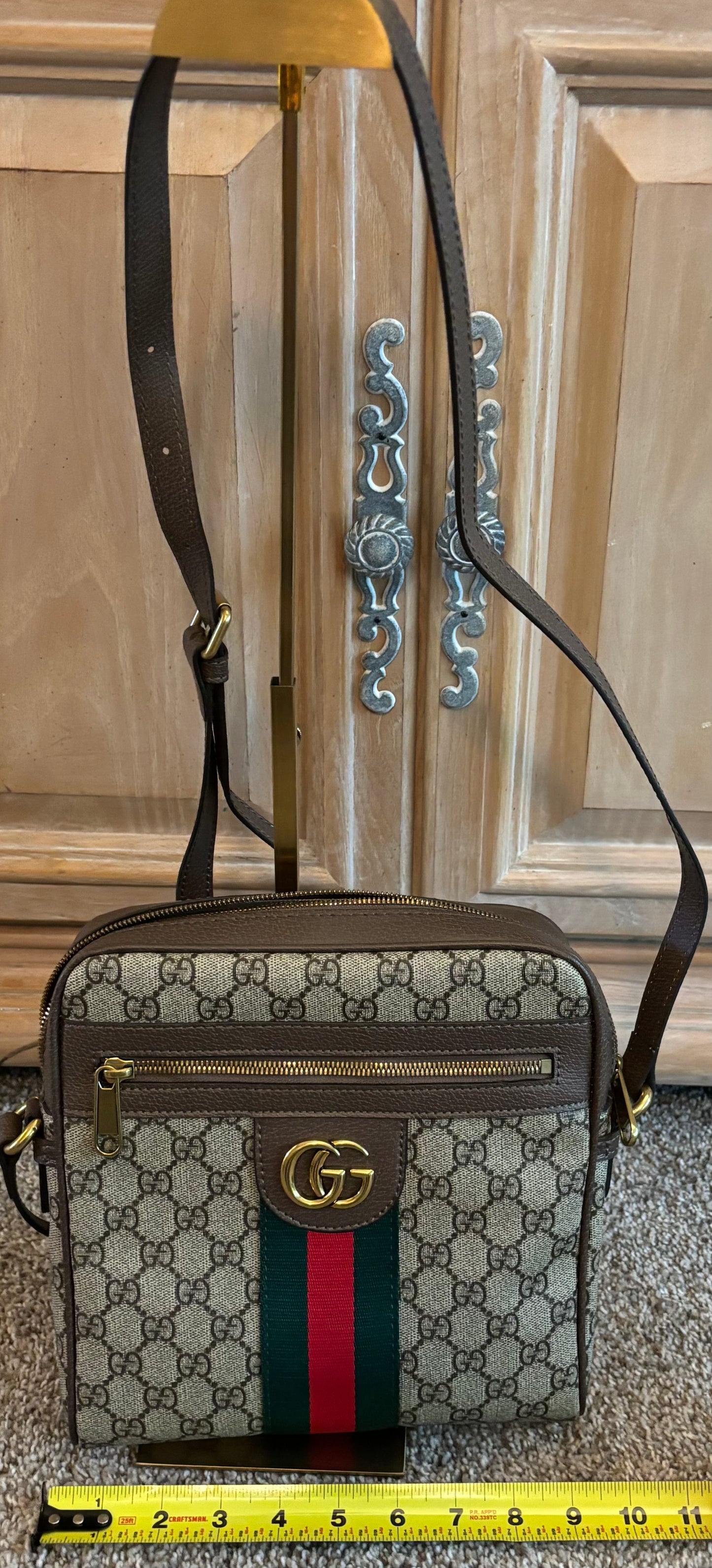 Gucci Mono Stripe Camera Bag Crossbody 2430