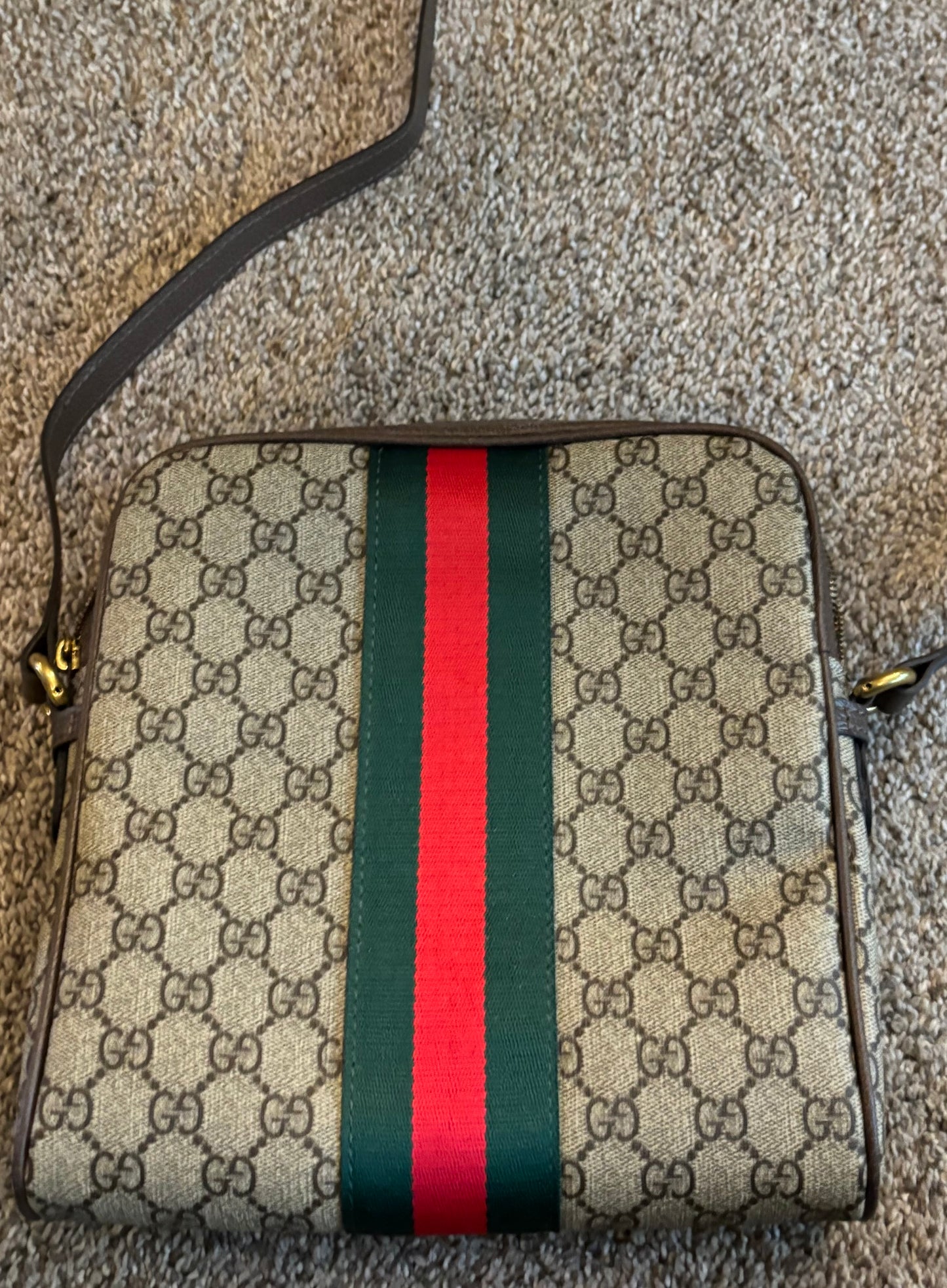 Gucci Mono Stripe Camera Bag Crossbody 2430