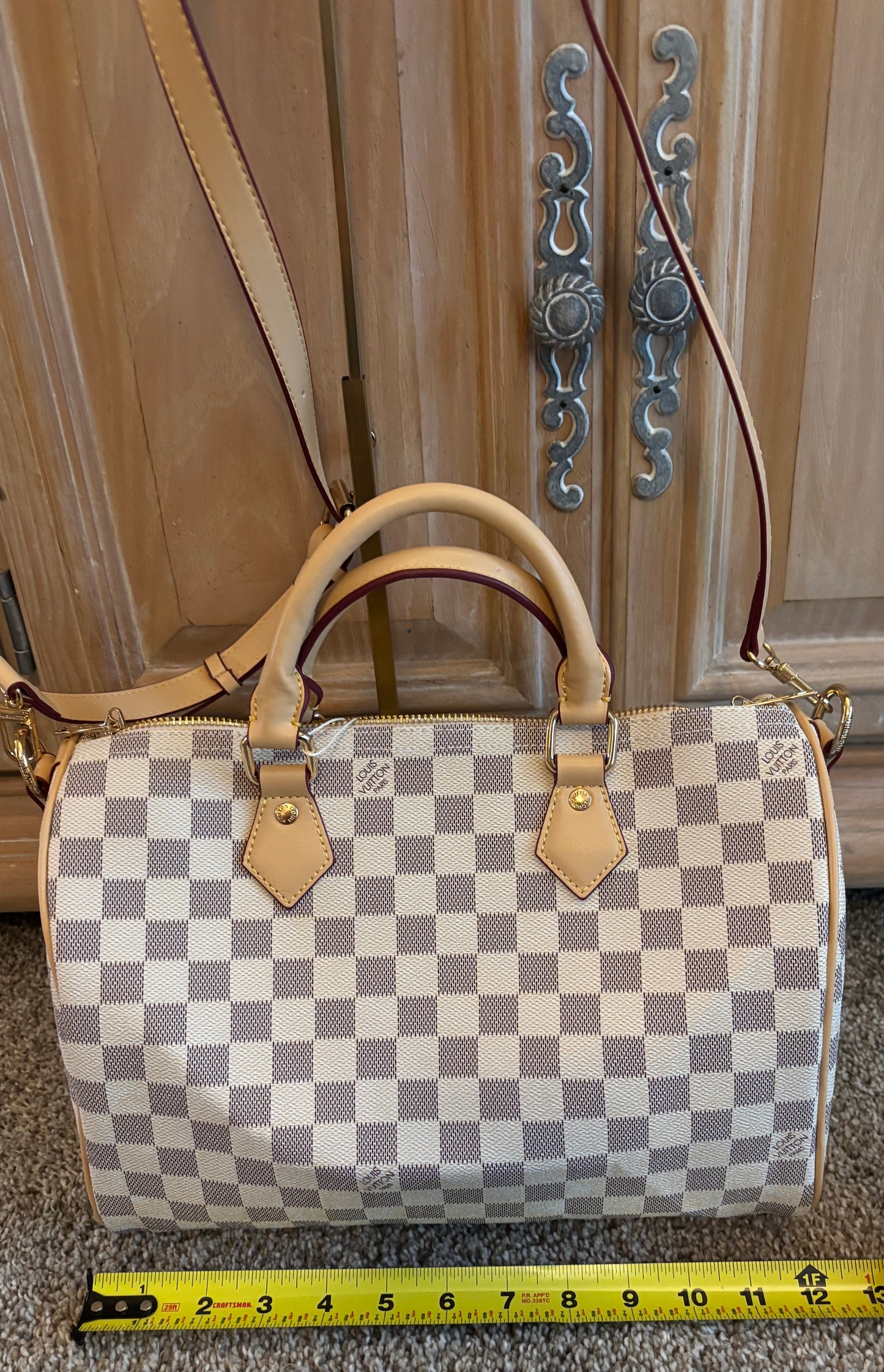 LV Speedy Damier Azur Double handle Crossbody 2431