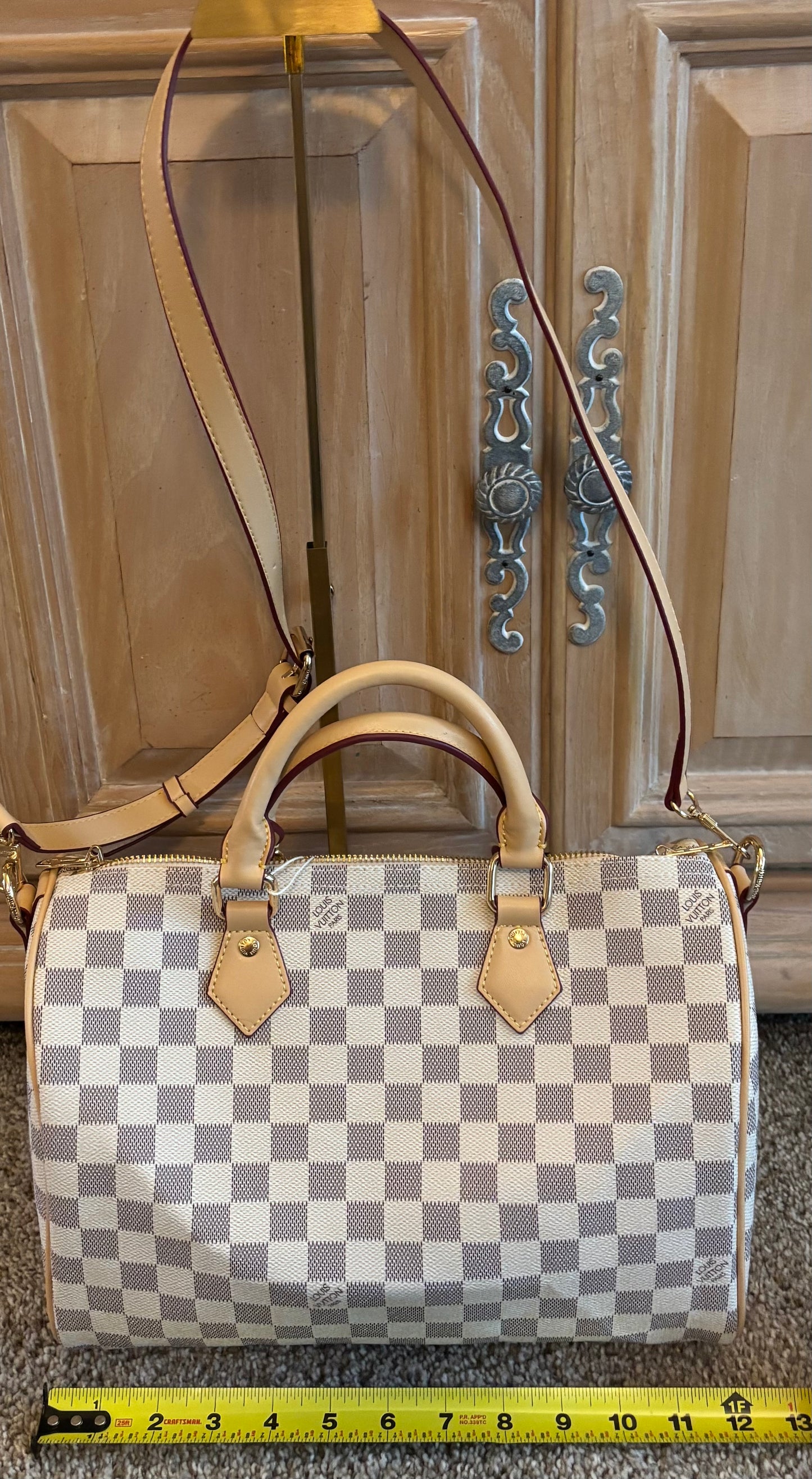 LV Speedy Damier Azur Double handle Crossbody 2431