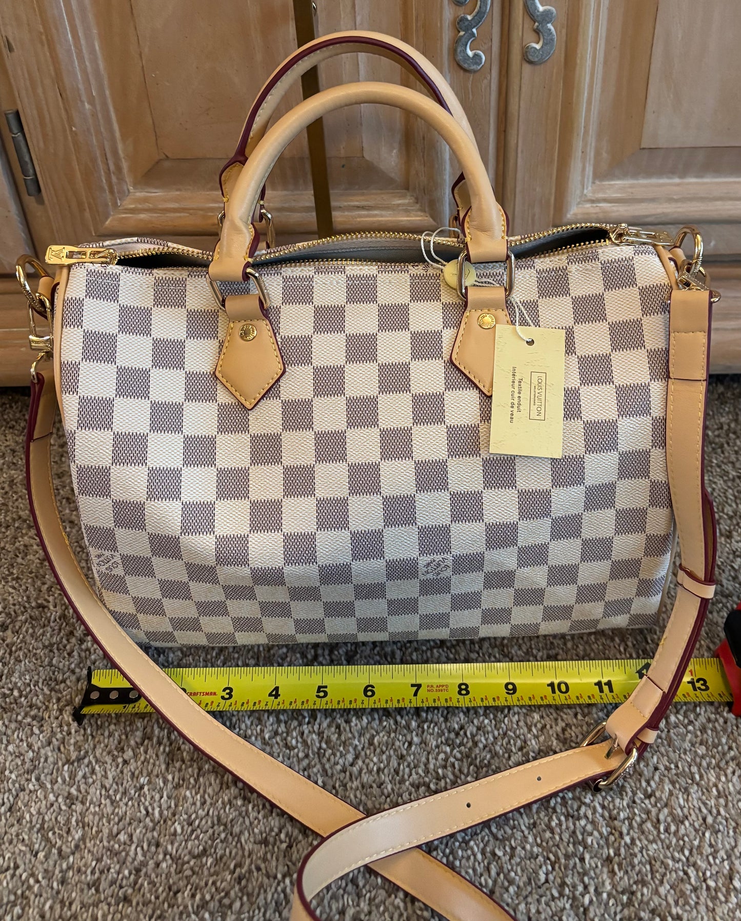 LV Speedy Damier Azur Double handle Crossbody 2431