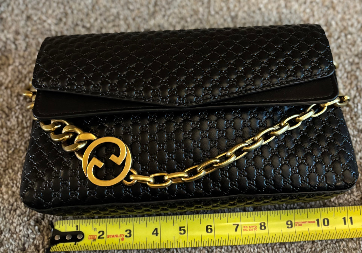 Gucci Black Leather Shoulder Bag/Crossbody 2439 Top Quality